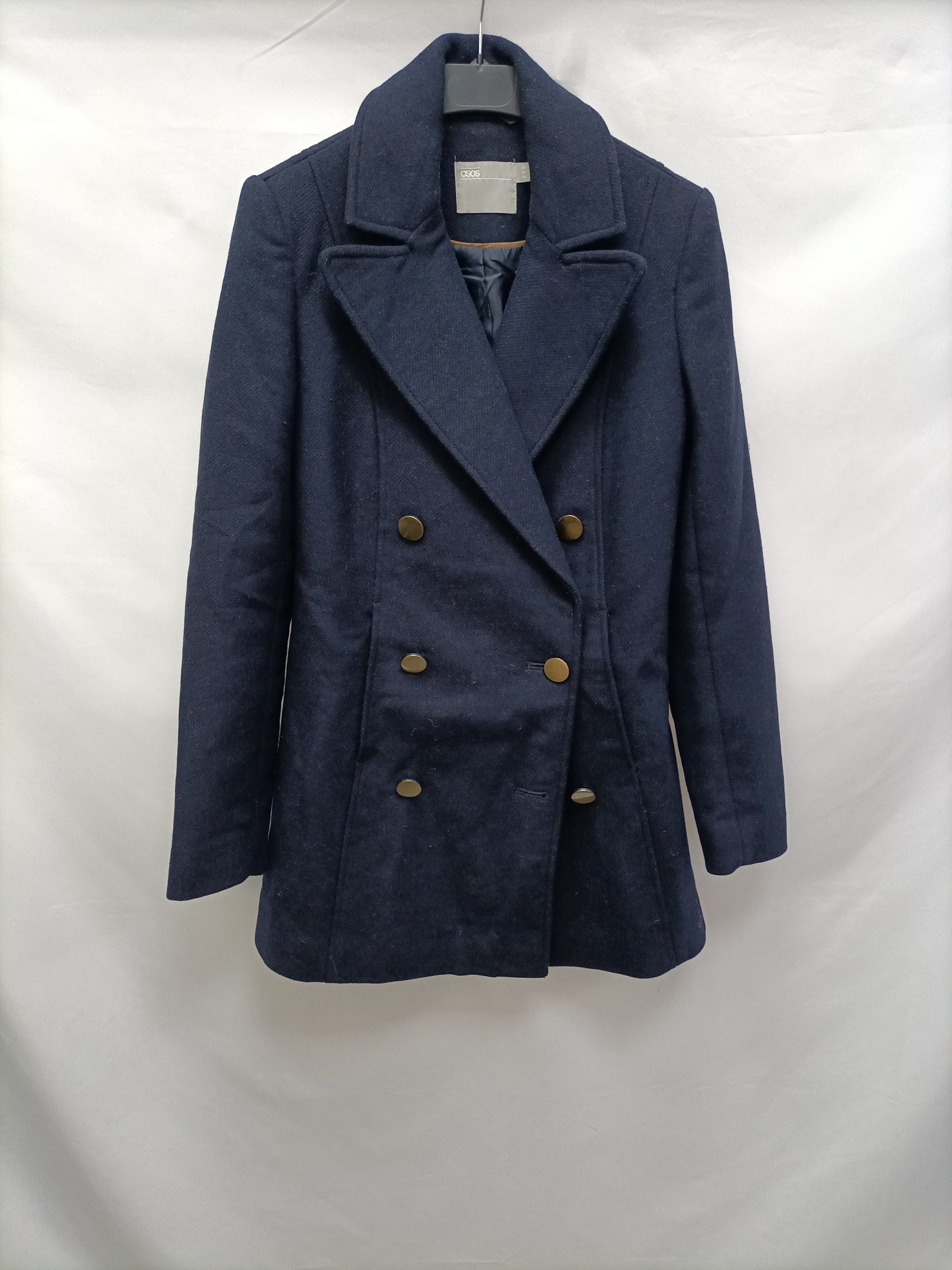 ASOS. Abrigo cruzado azul T.34