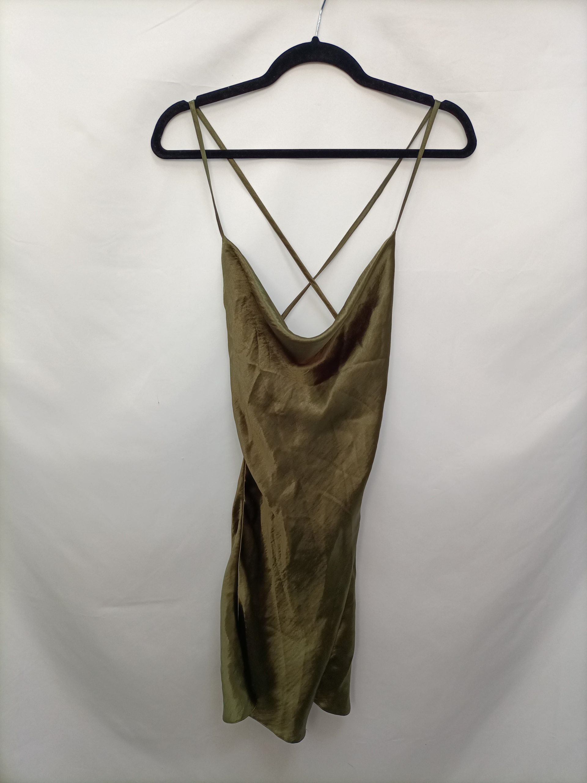 ASOS. Vestido verde lencero T.32