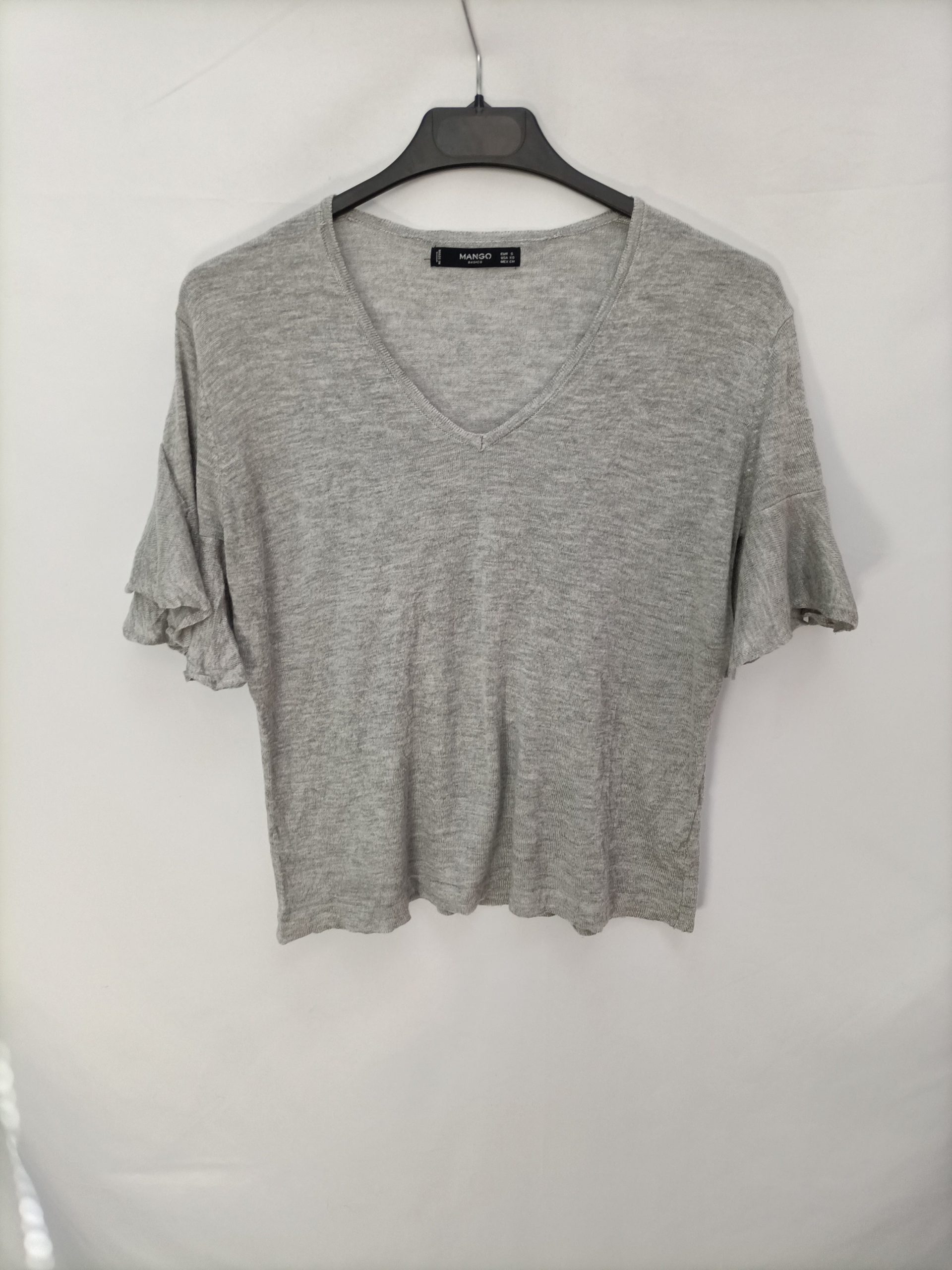 MANGO. Top gris finito T.s