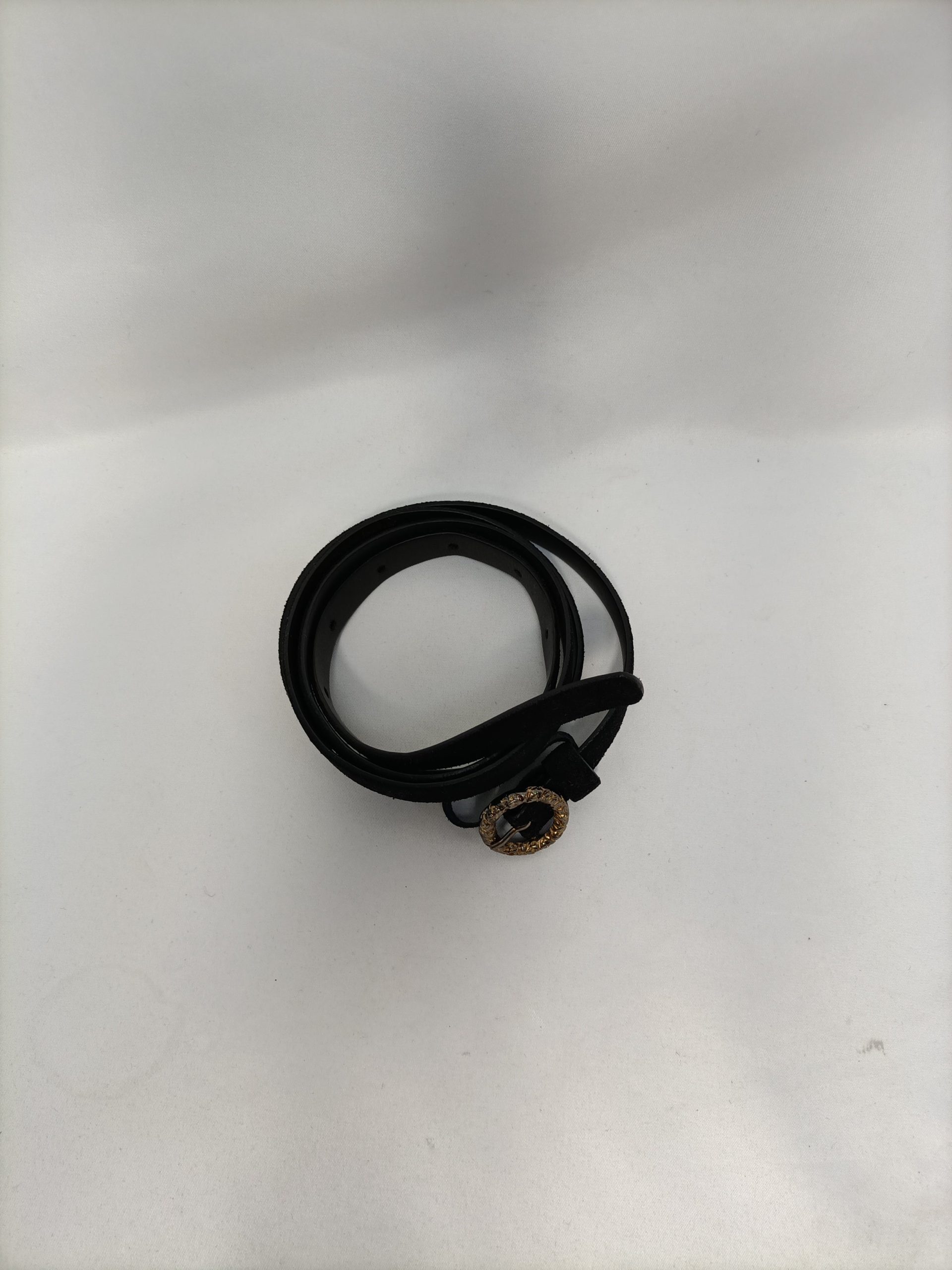 INTROPIA. Cinturón piel negro T.u