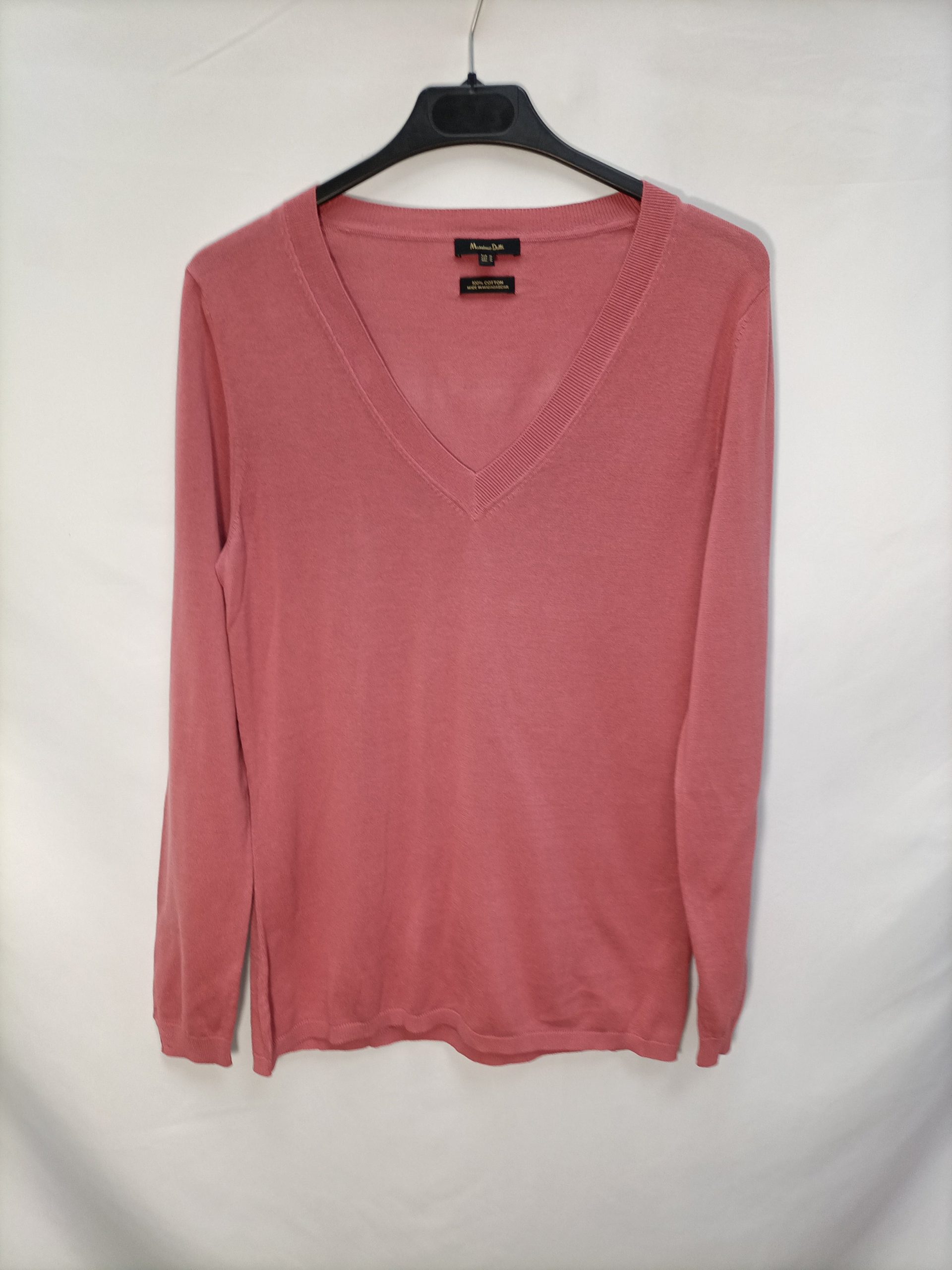 MASSIMO DUTTI. Jersey rosa fluidoT.m