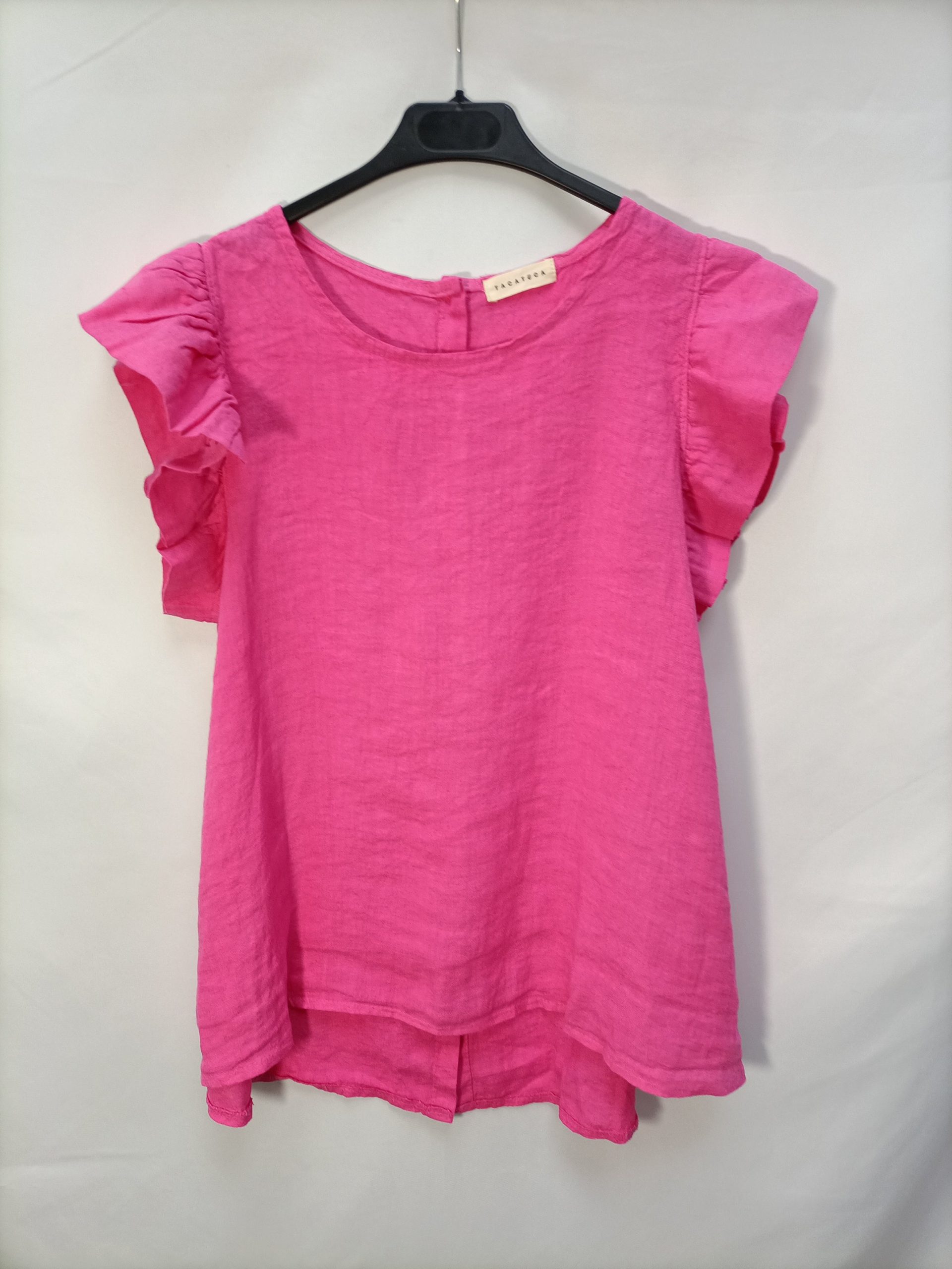 TACATUCO. Blusa rosa lino T.u (l)
