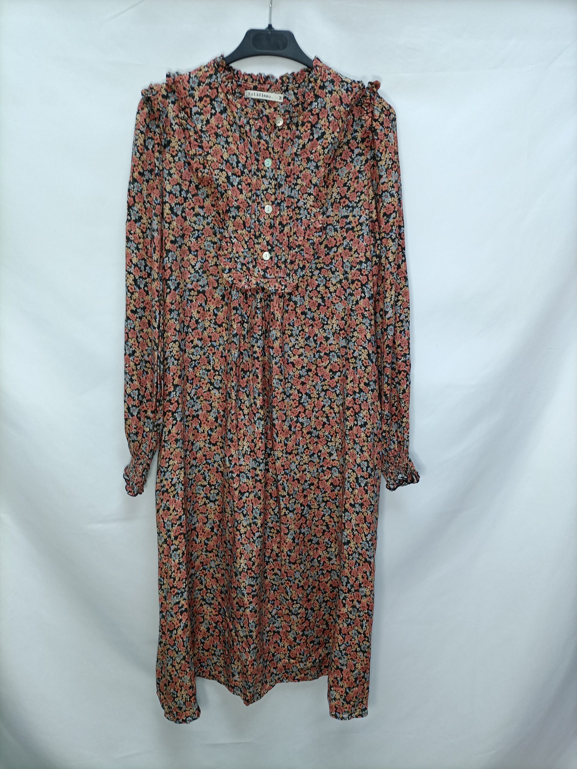 KOTIDIANO. Vestido midi flores T.m
