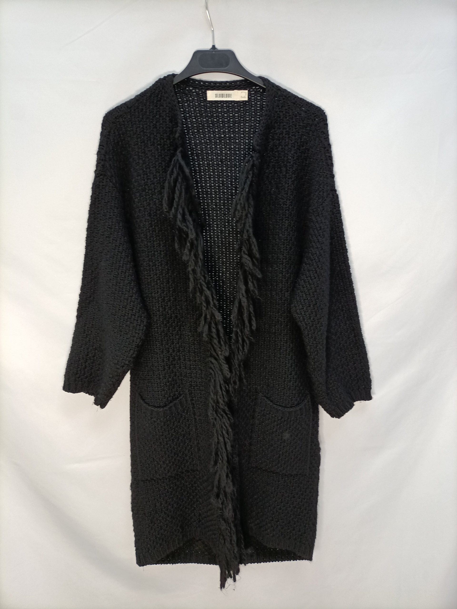 SLOWLOVE. Cárdigan punto negro T.xs