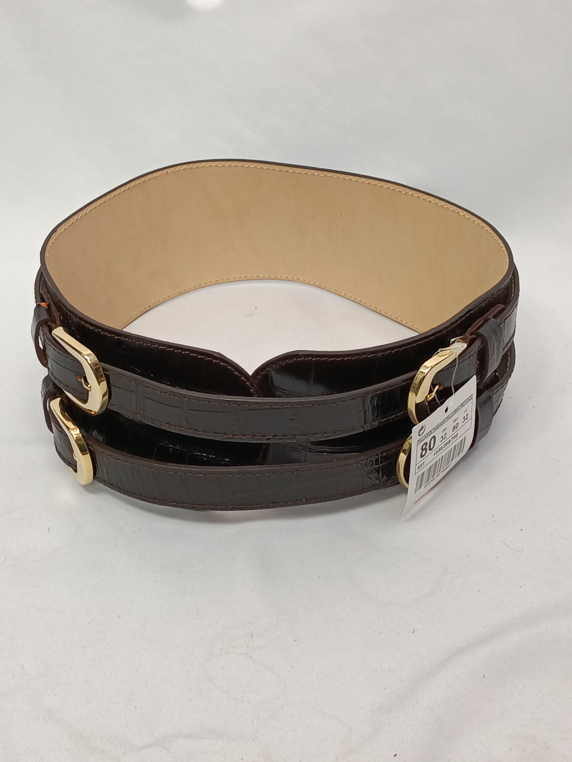 ZARA. Cinturón fajín marrón T.80