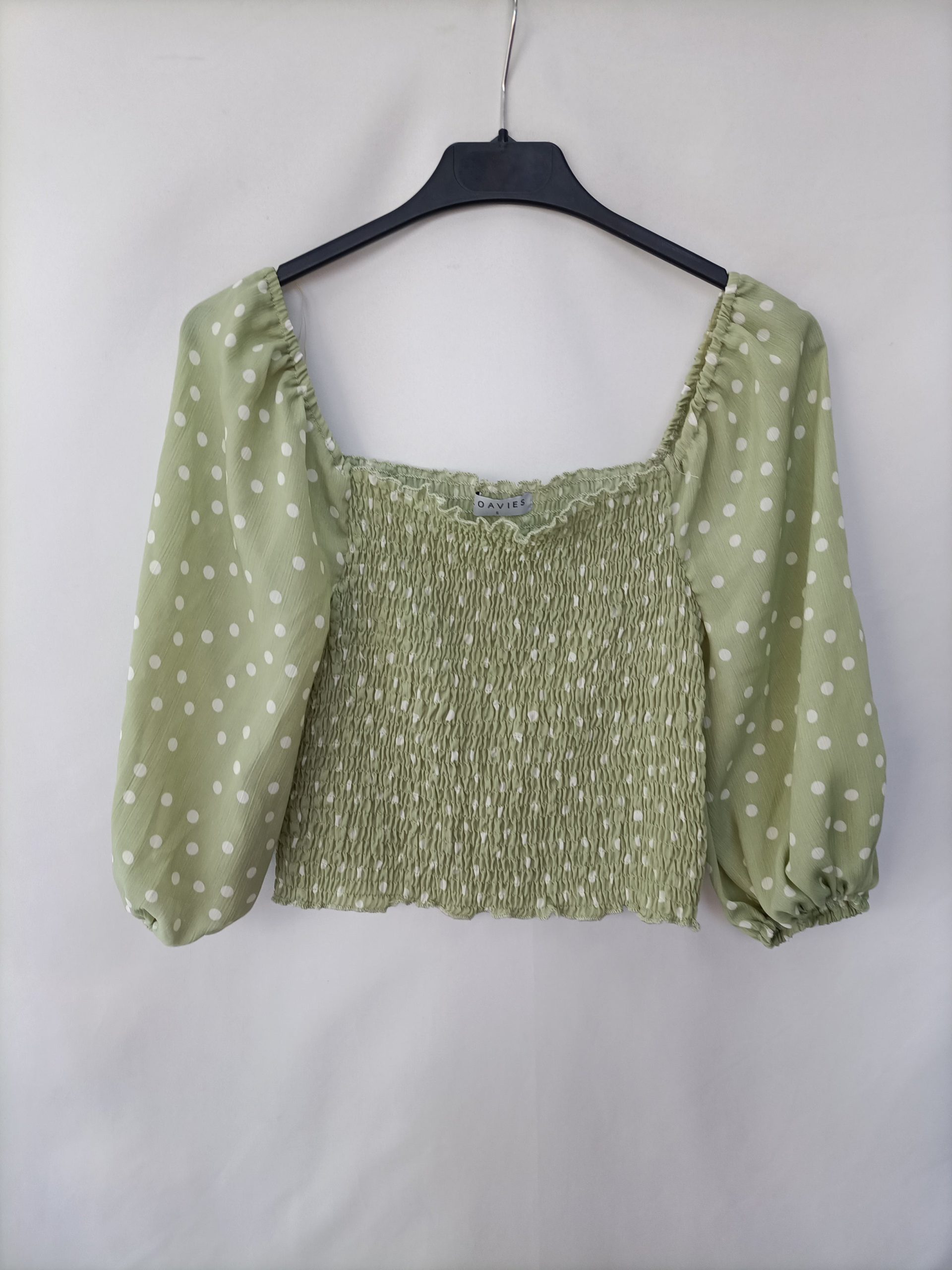 LOAVIES. Top verde nido de abeja T.s