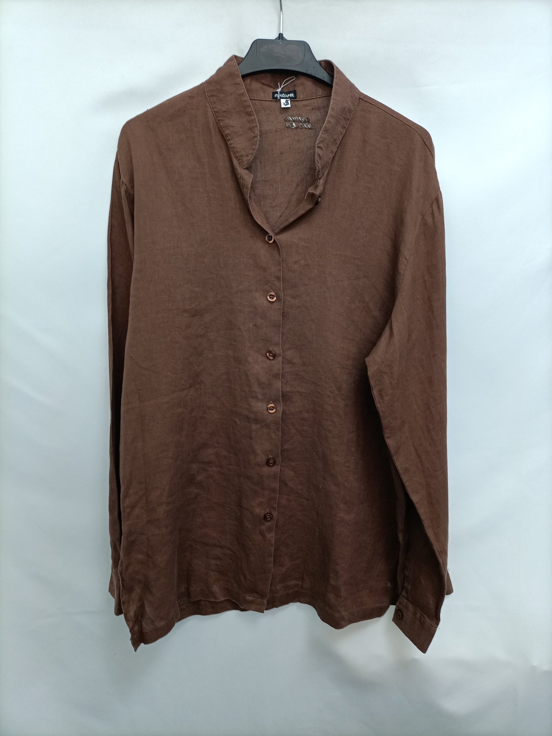 NATURA. Camisa lino fluida estilo oversized T.xl