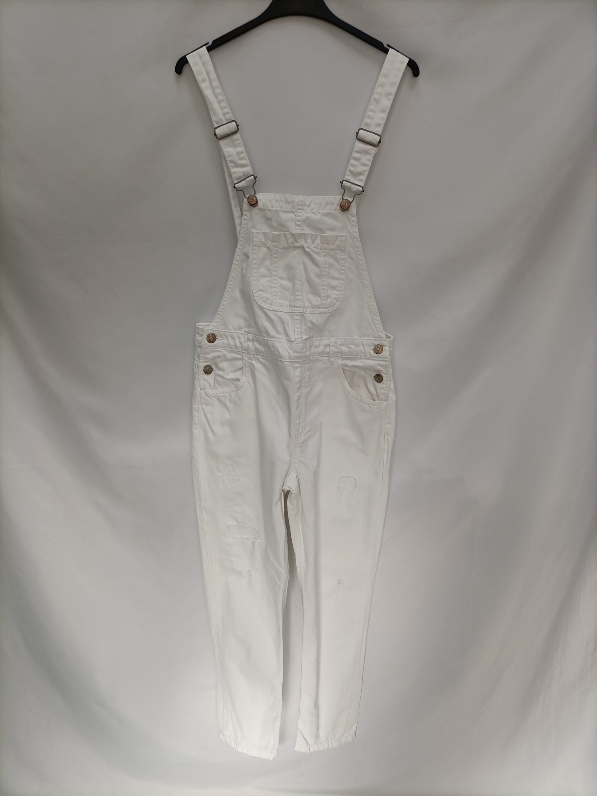 ZARA. Peto blanco denim T.s