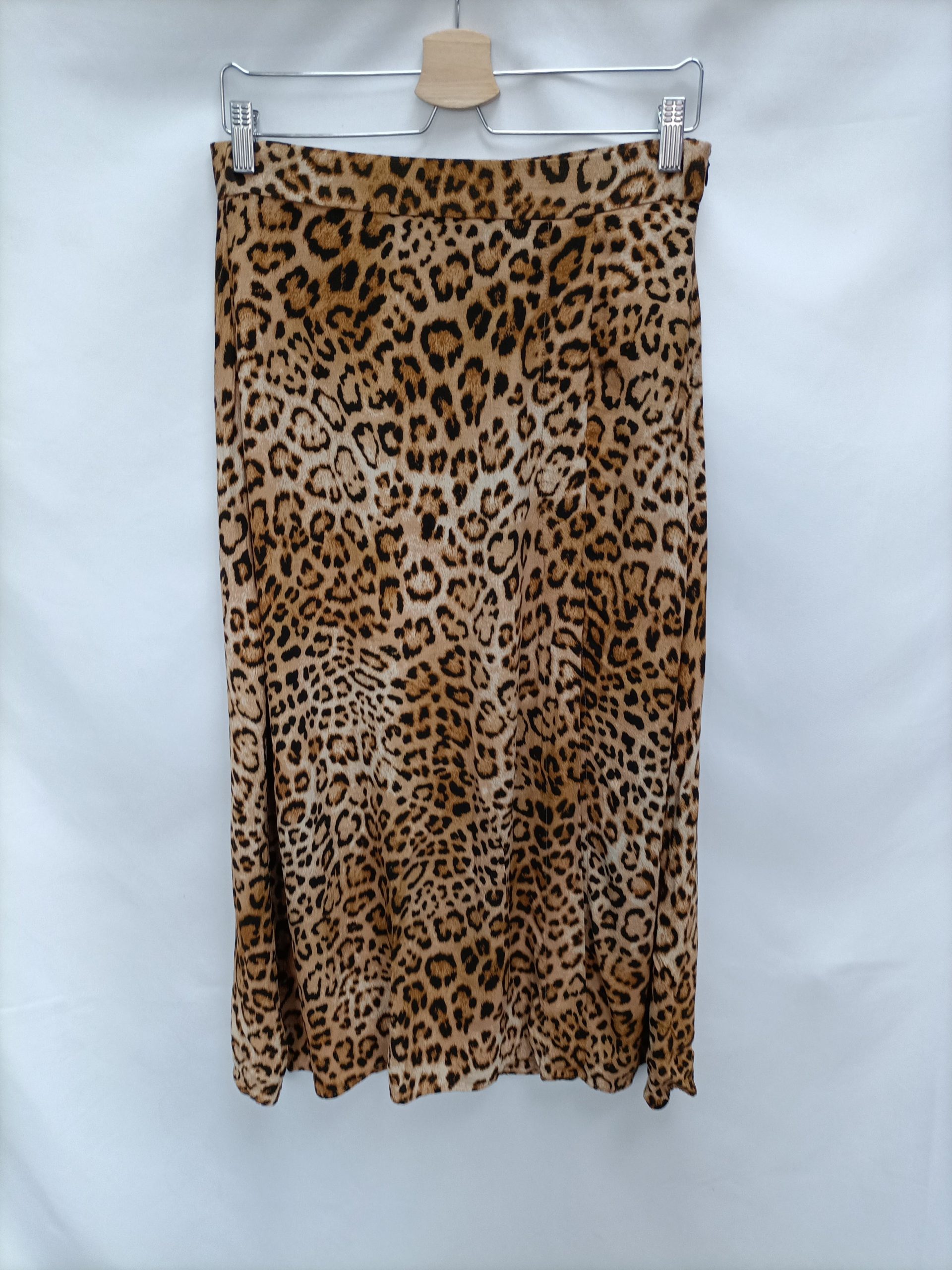 ZARA. Falda midi animal print T.m
