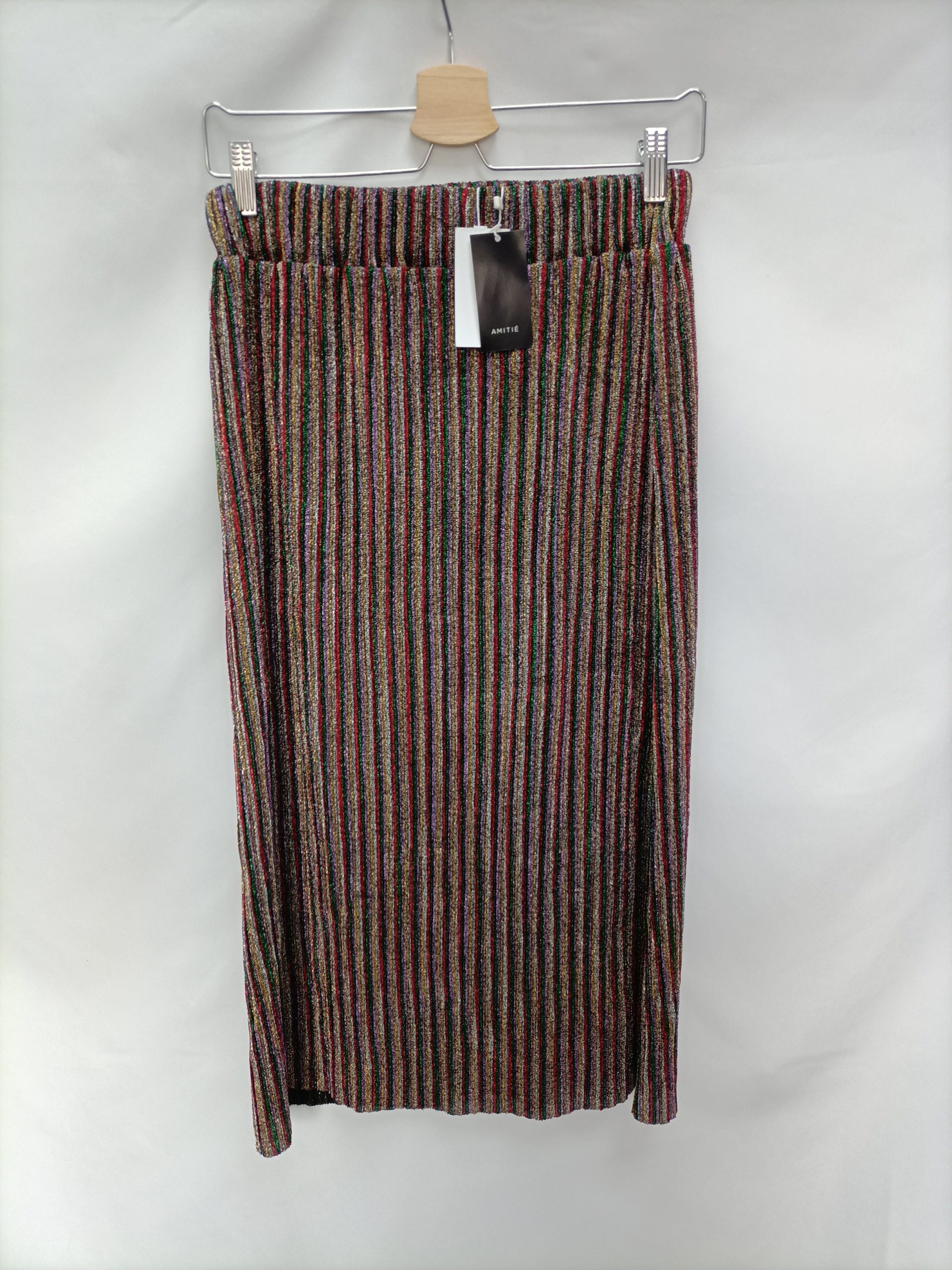 AMITIÉ. Falda midi rayas T.s