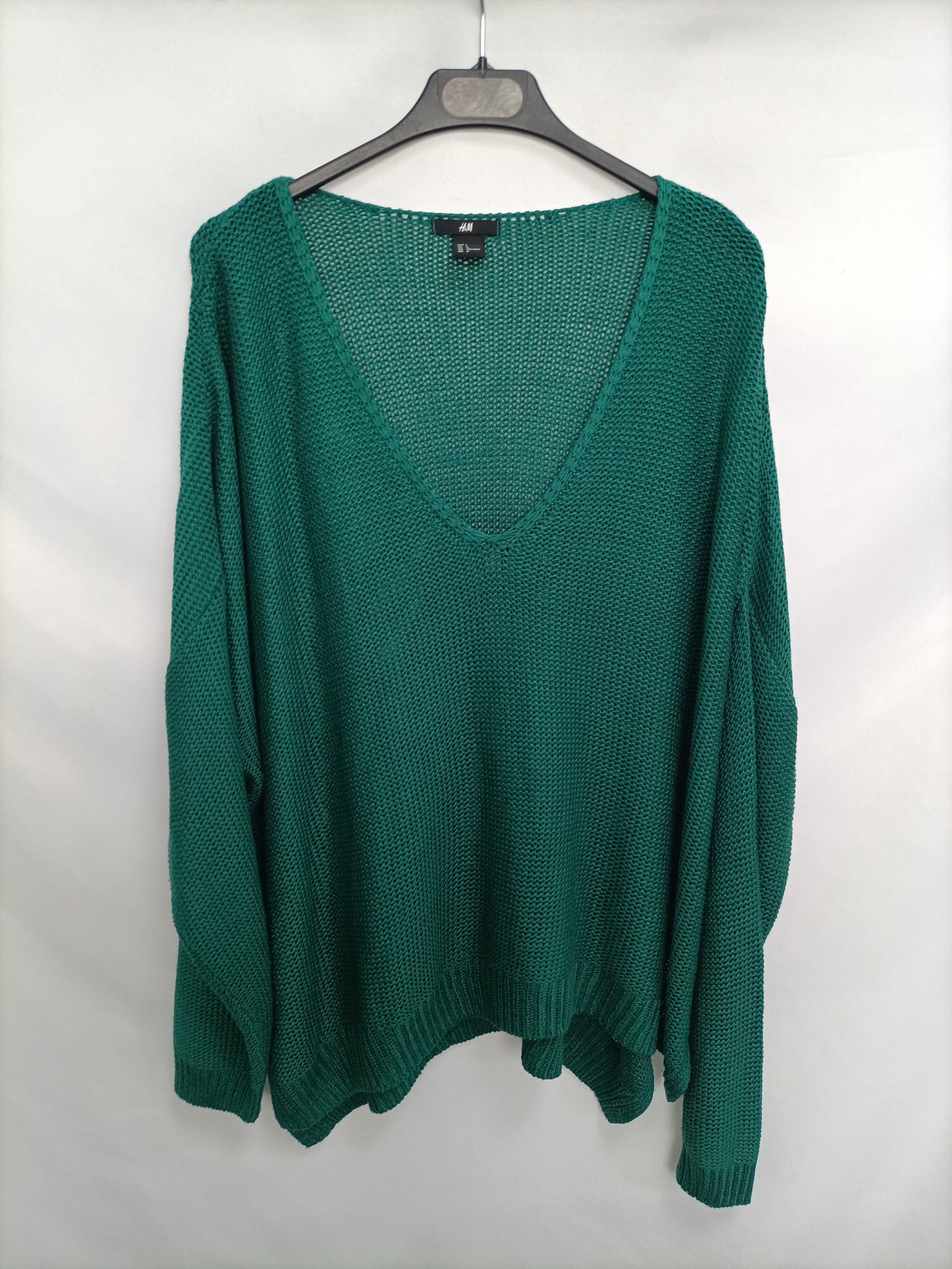 H&M. Jersey verde punto T.L