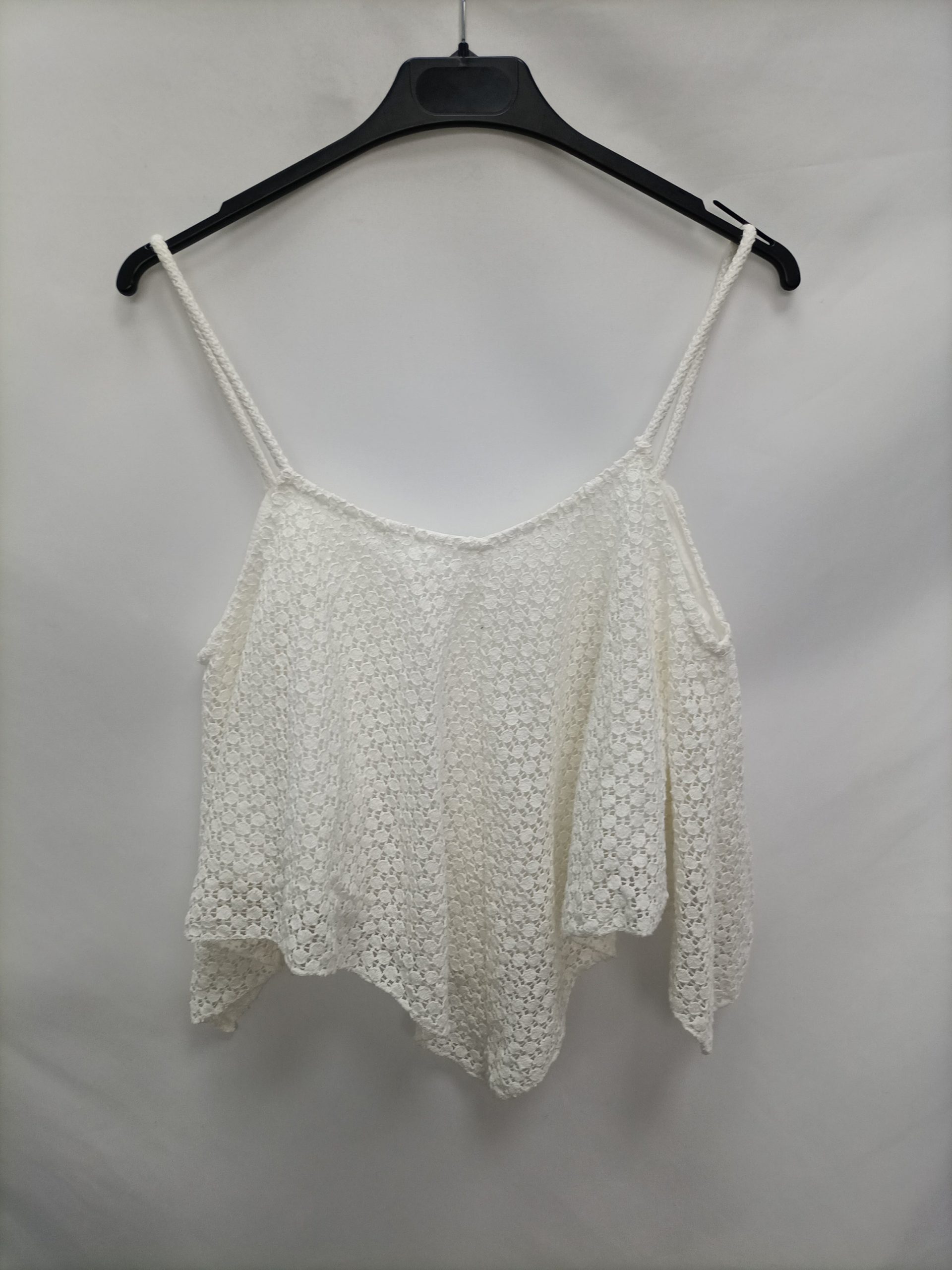 MULAYA. Top troquelado blanco T.m