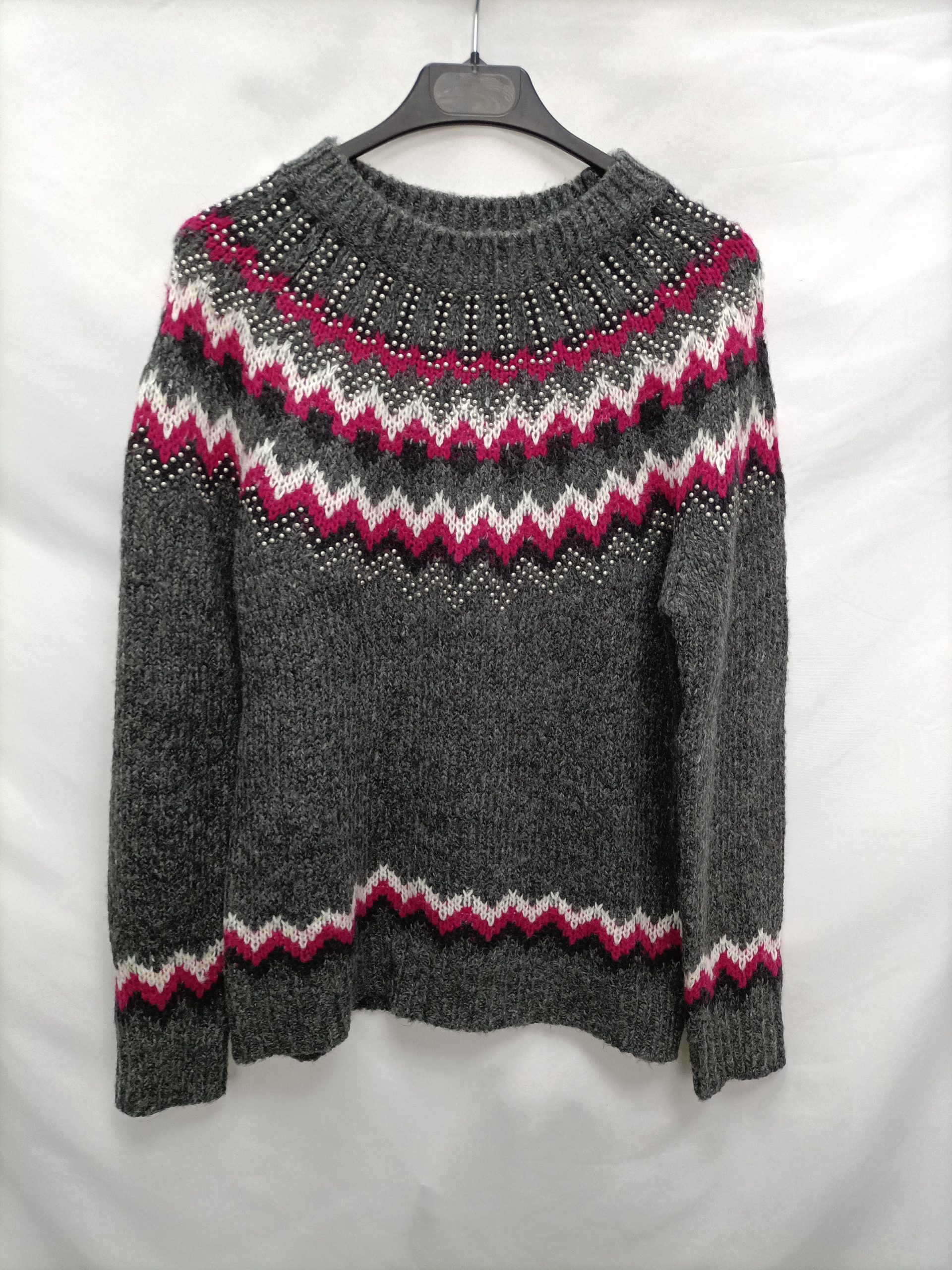 EASY WEAR. Jersey gris tachuelas T.s