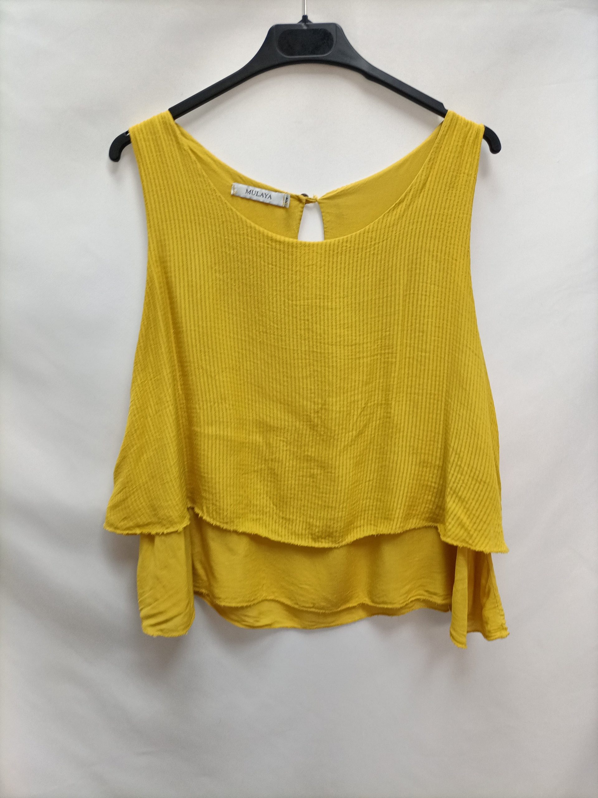 MULAYA. Top mostaza capas T.m