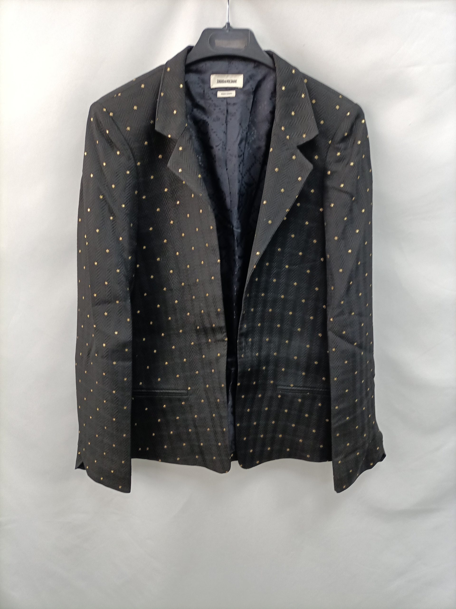 ZADIG& VOLTAIRE. Blazer negra estrellas T.36