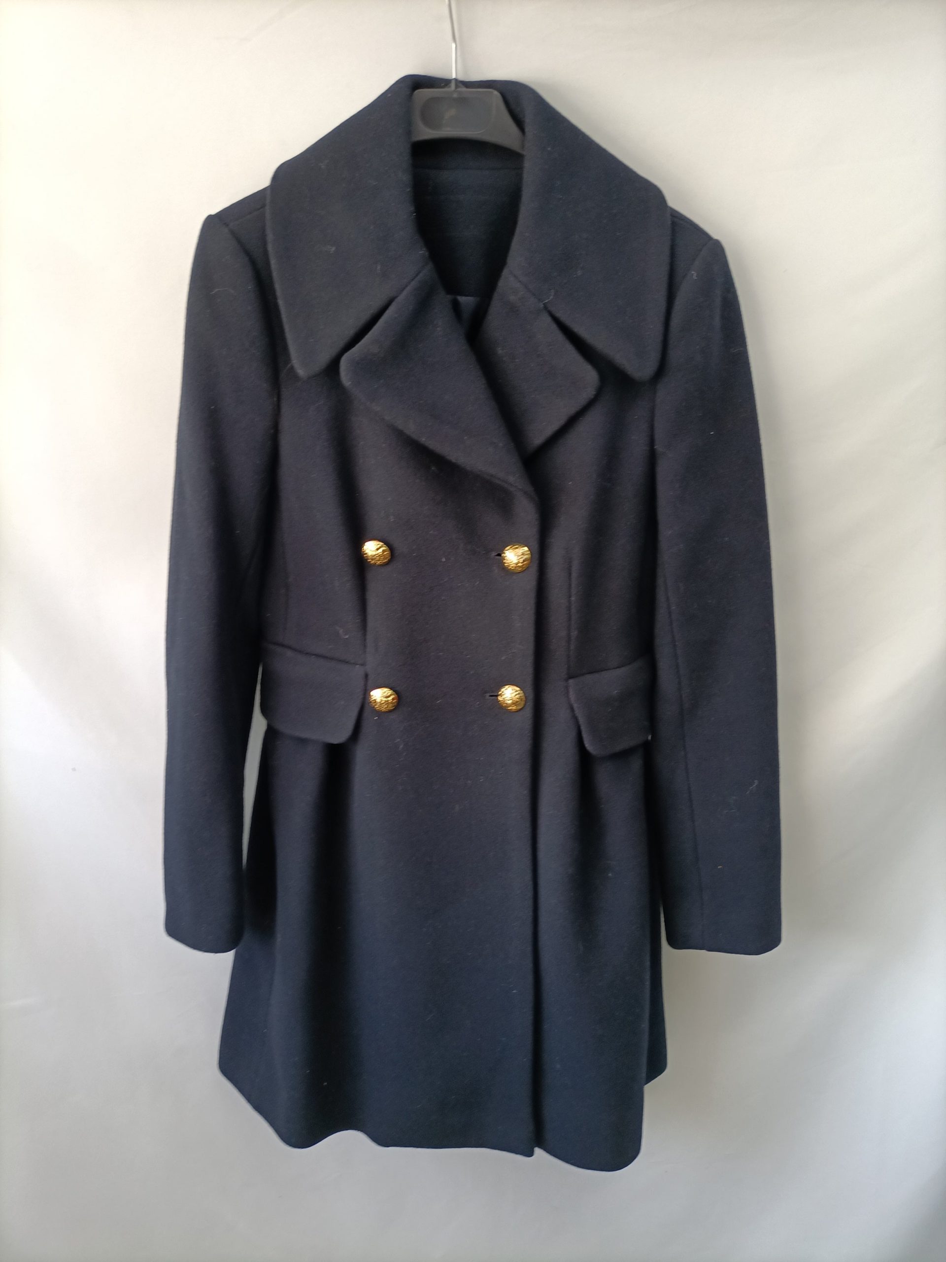 OTRAS.Abrigo de paño azul TU (M)