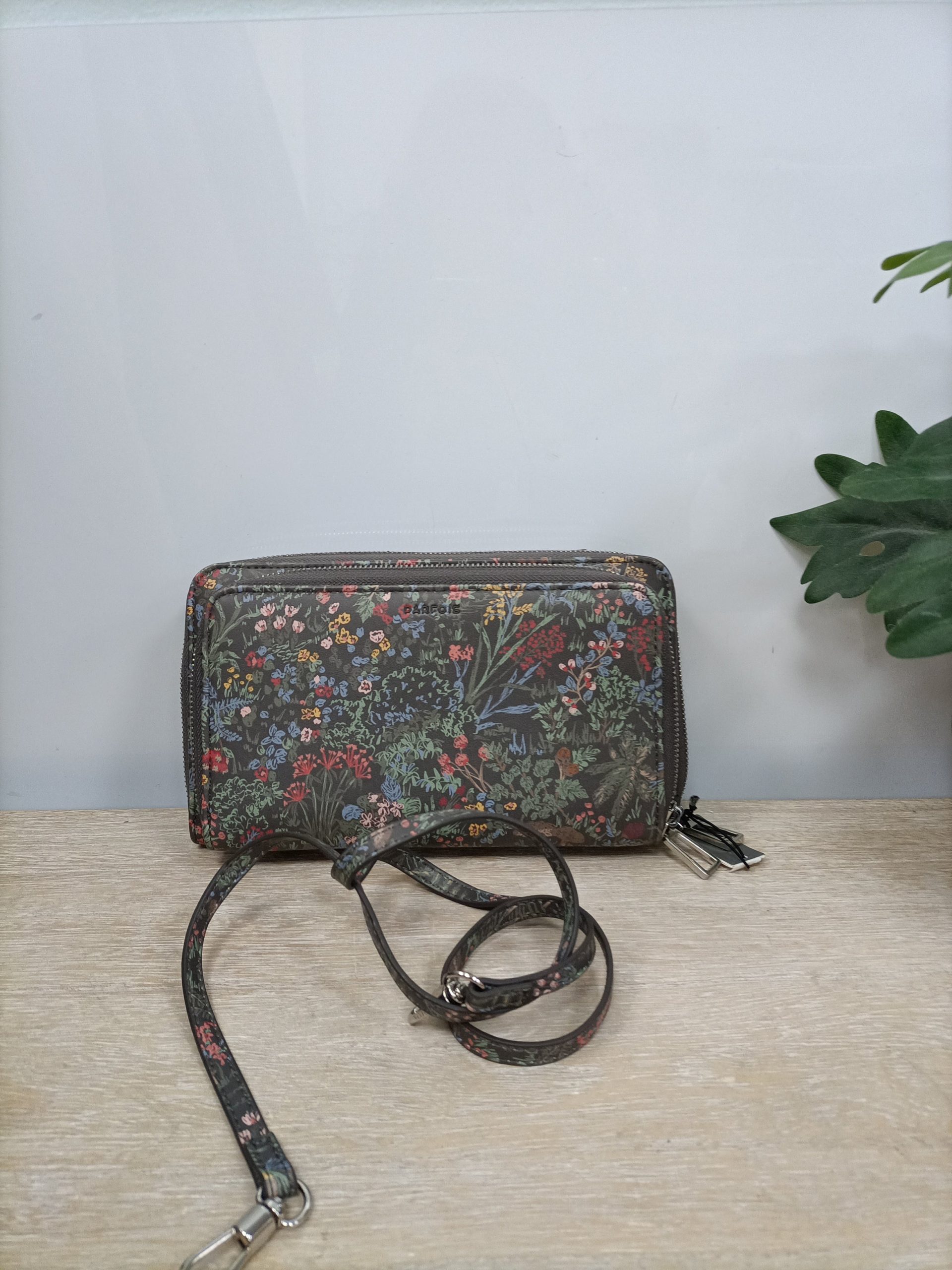 PARFOIS. Bolso gris flores