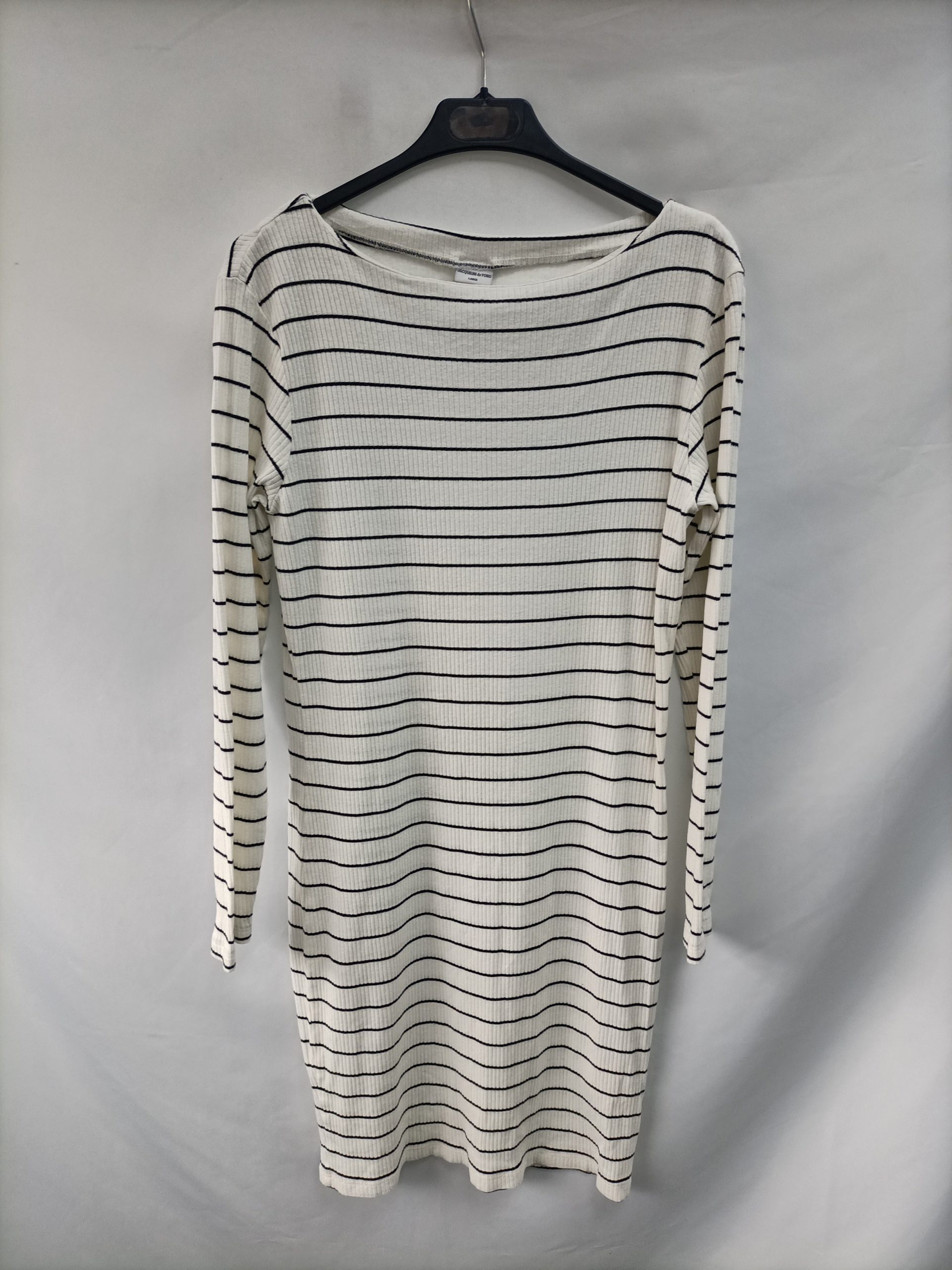 JACQUELINE DE YONG. Vestido corto rayas T.l