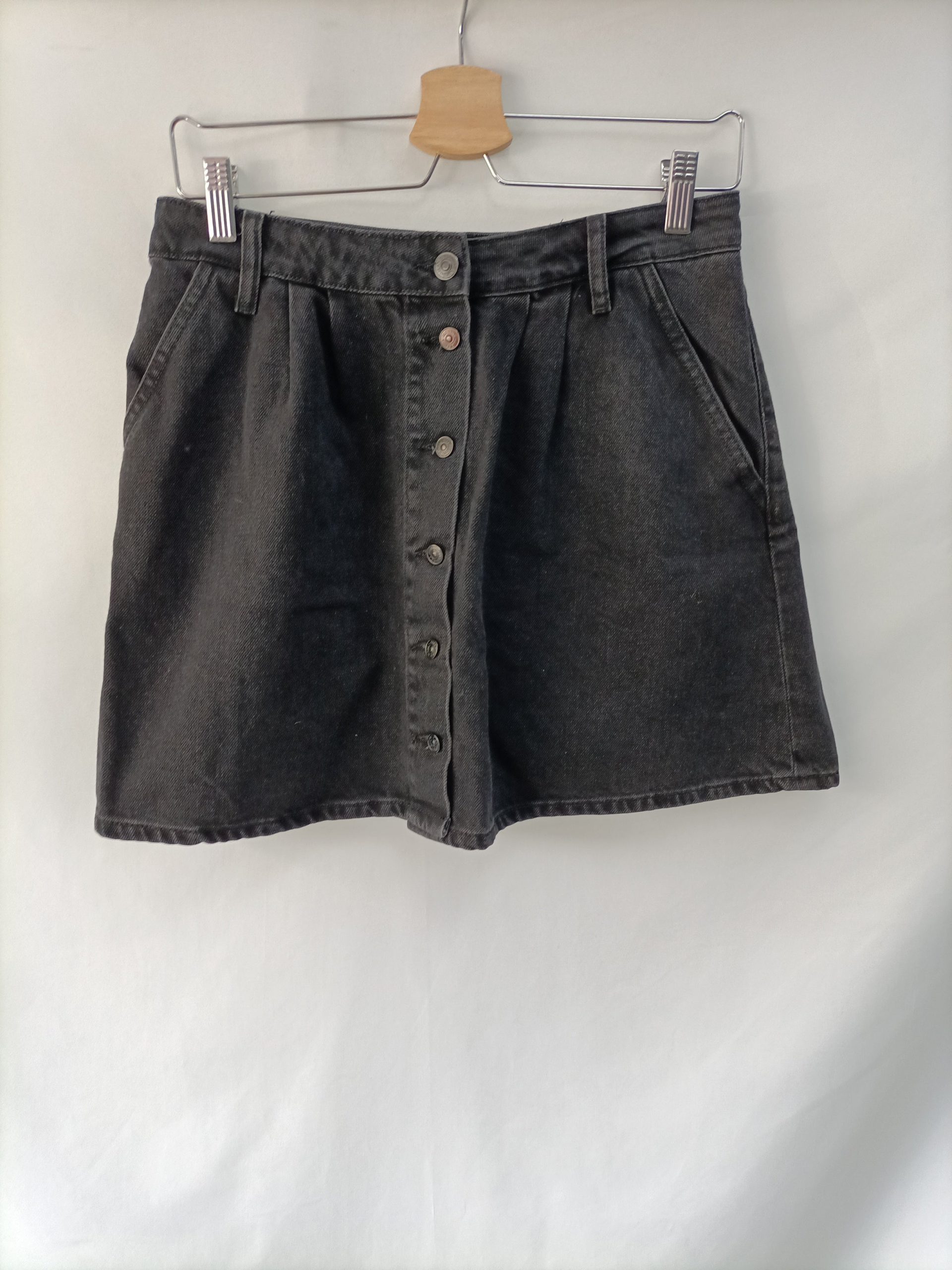 ZARA. Falda denim Abotonada T.m