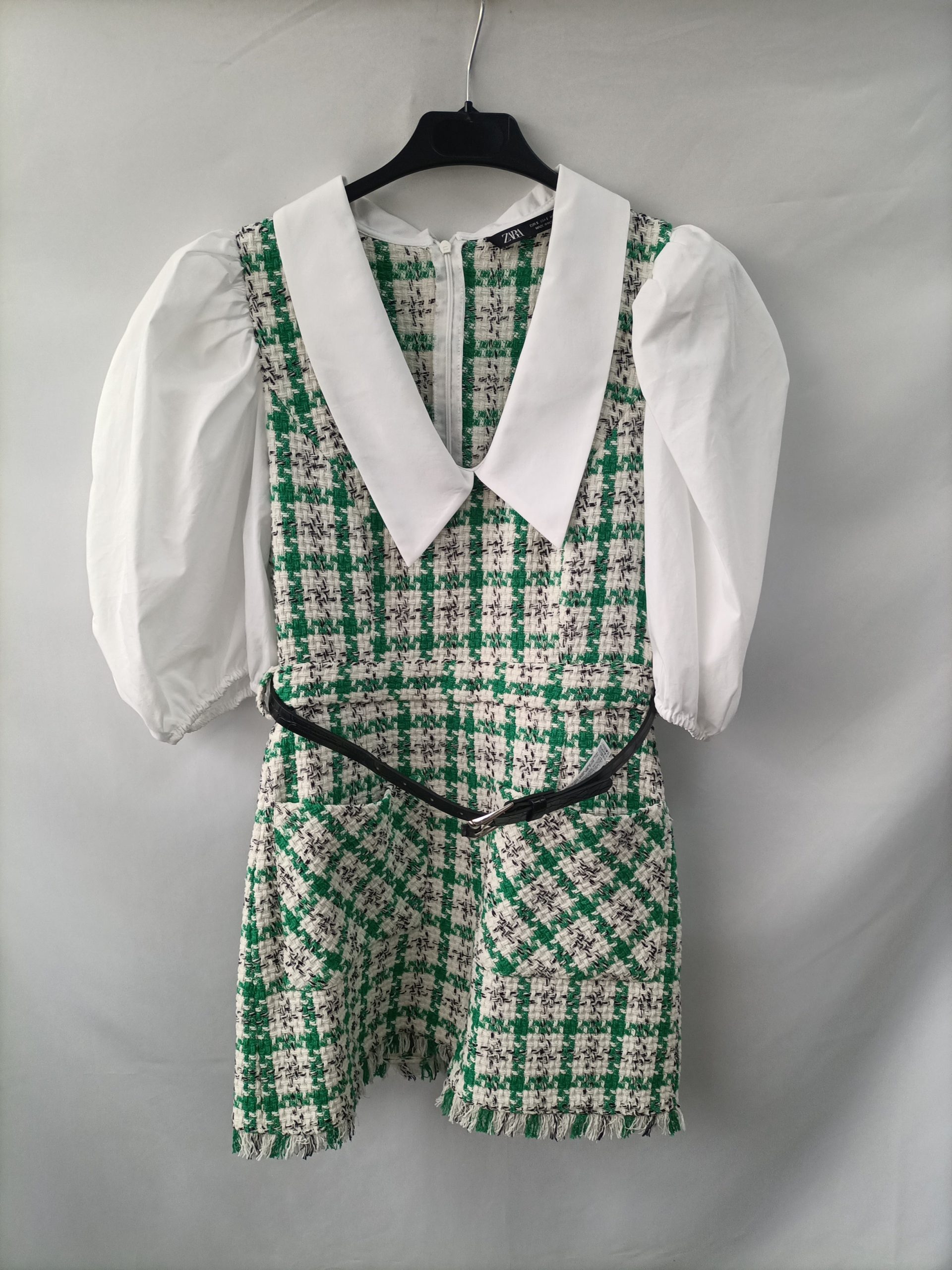 ZARA. Mono verde tweed T.s