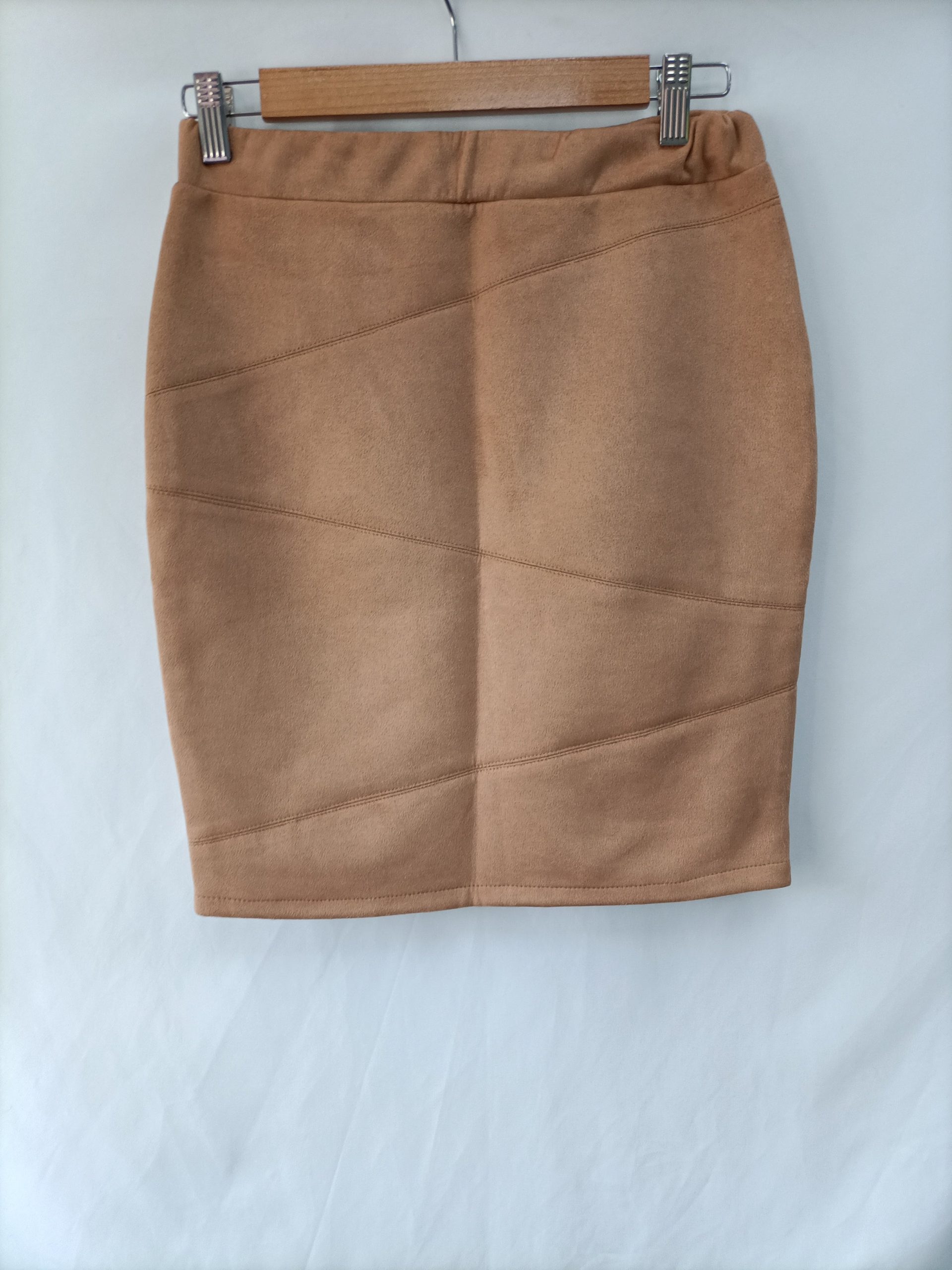 MULAYA. Falda antelina Camel T.m