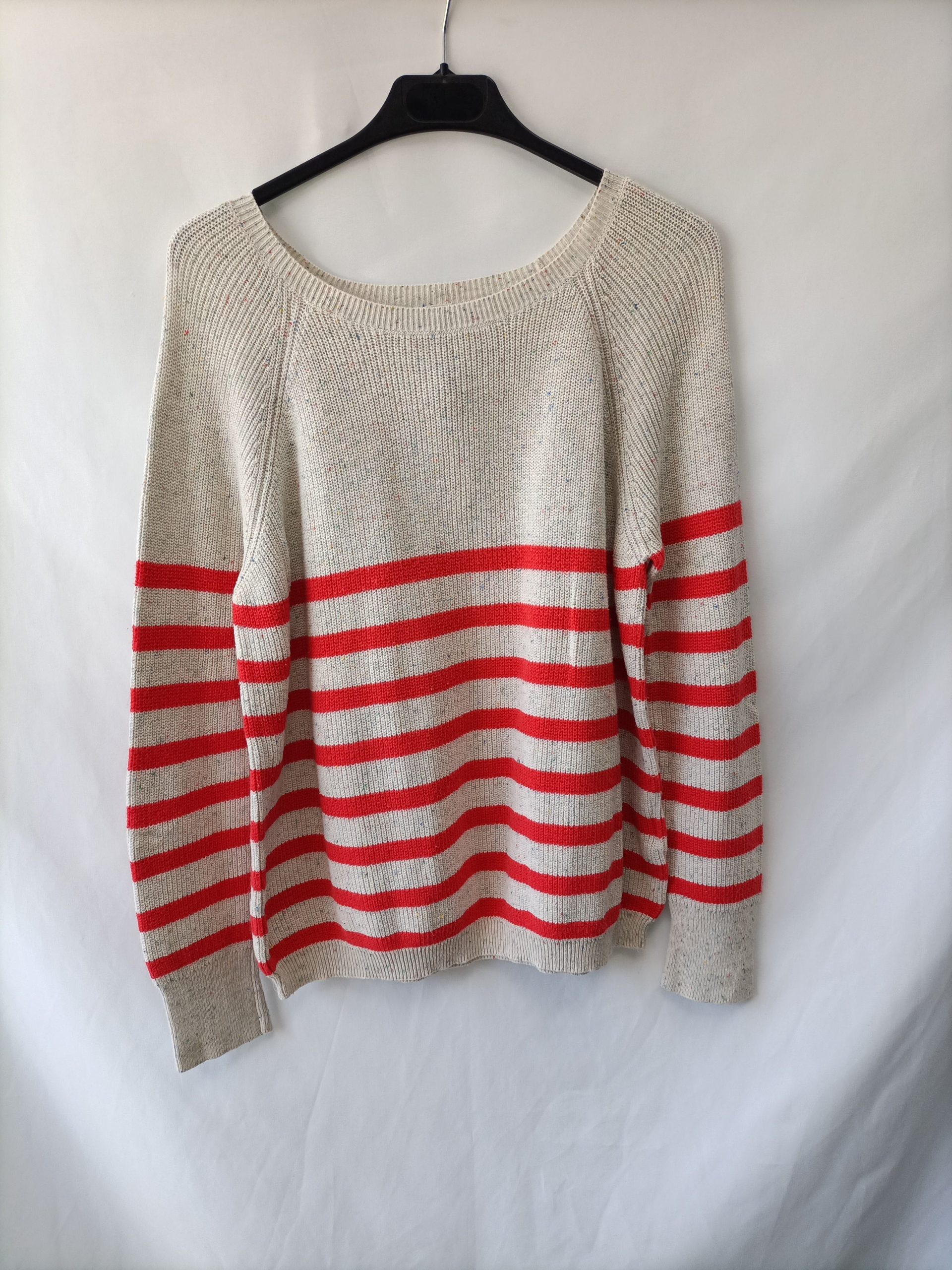 PULL&BEAR. Jersey beige rayas T.s