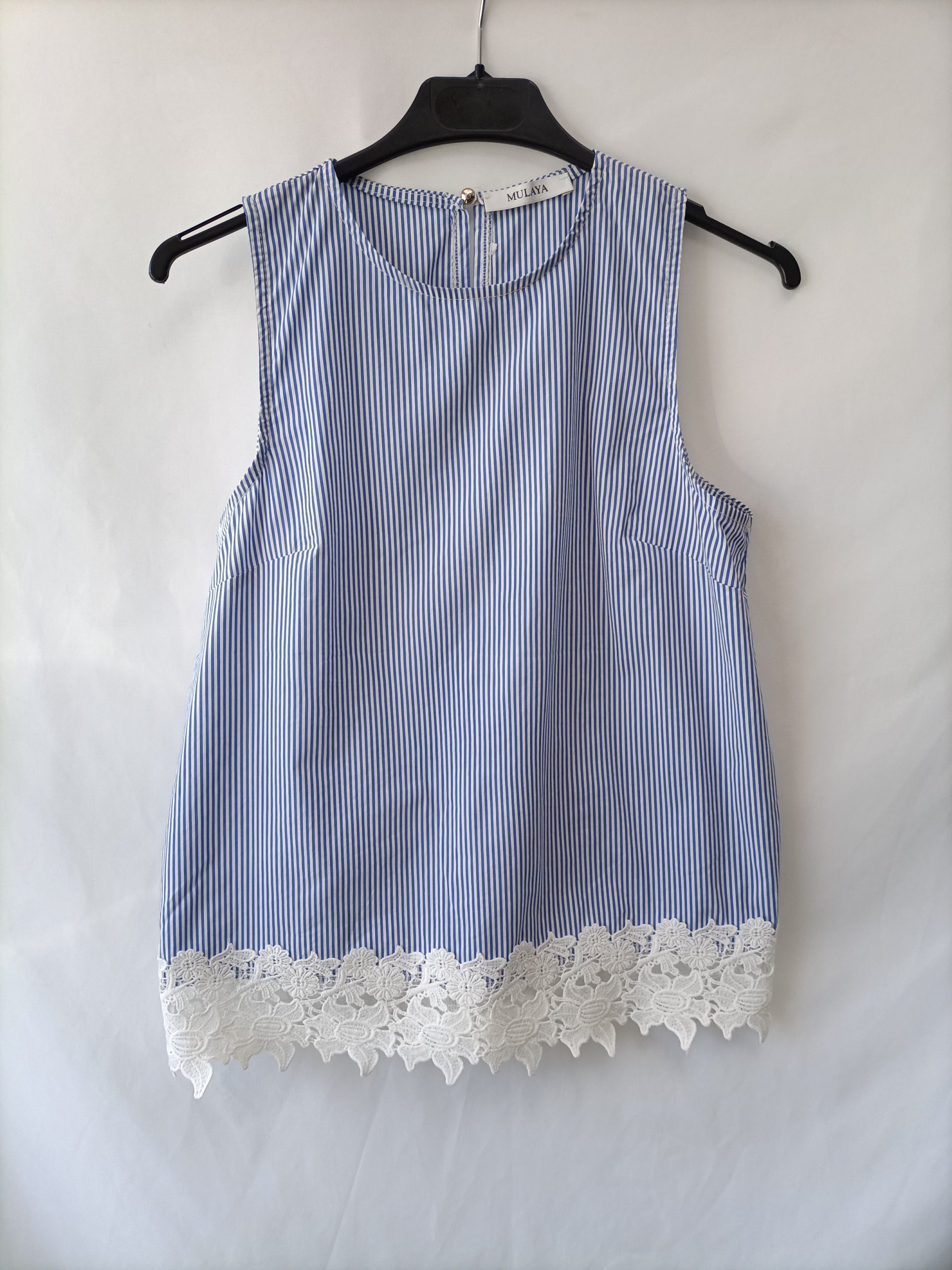 MULAYA. Top rayas encaje T.u(m)