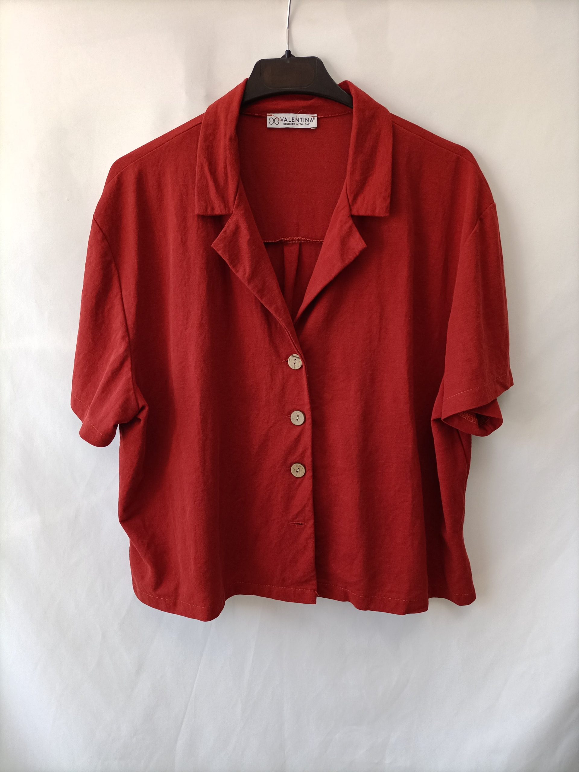 VALENTINA. Blusa fluda teja T.u(m)