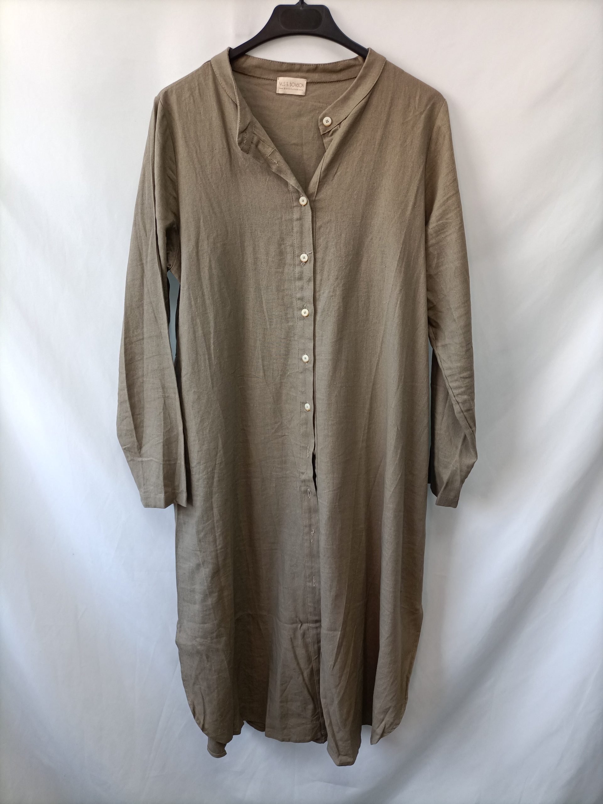 MUS&BOMBON. Vestido verde camisero T.m