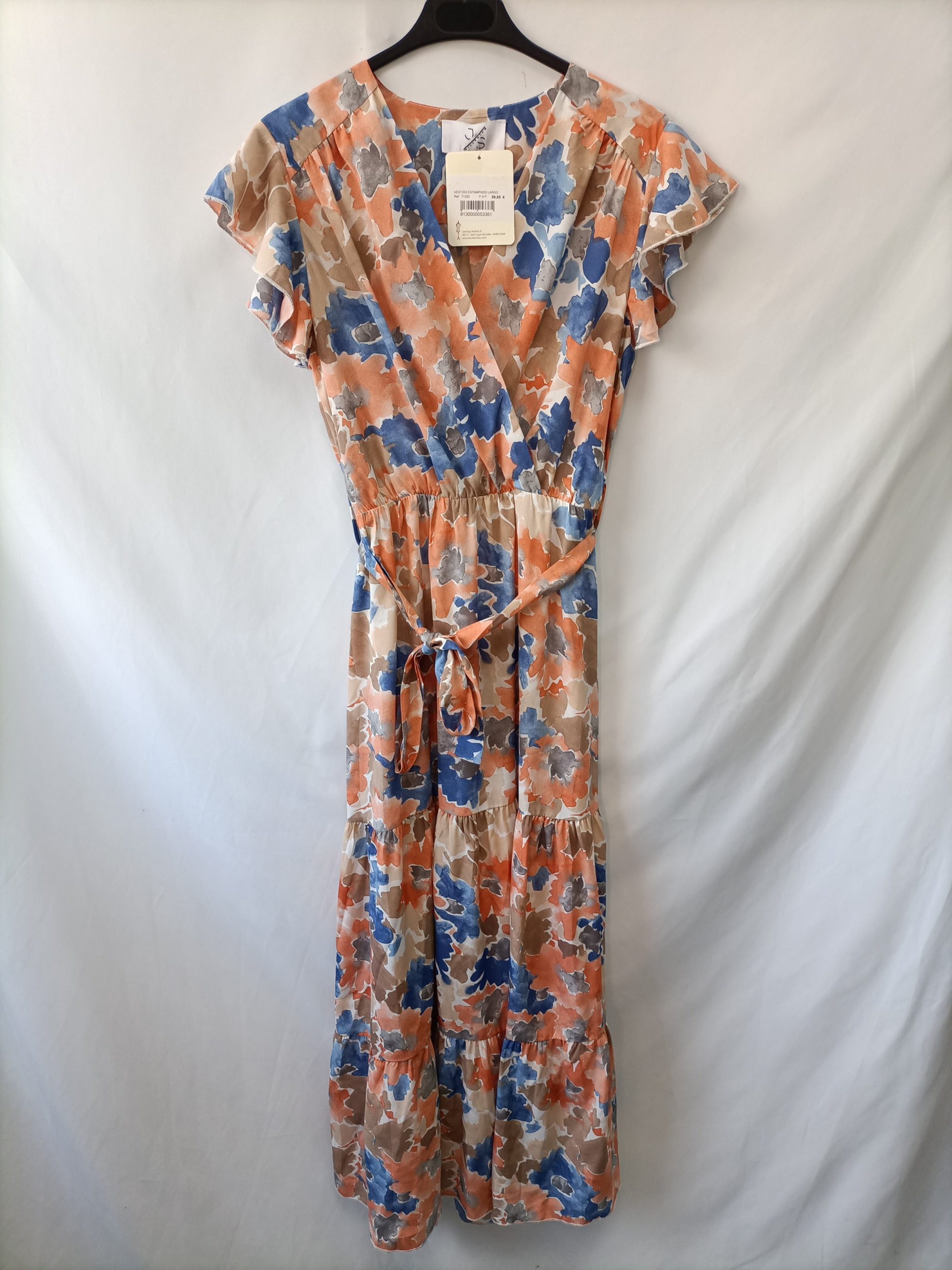 LE COTTON BLEU. Vestido largo estampado T.s