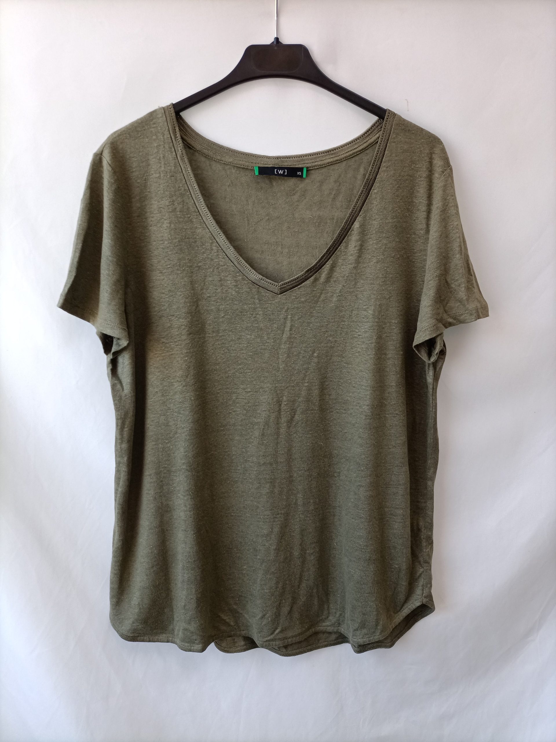 W. Camiseta fluida verde T.xs