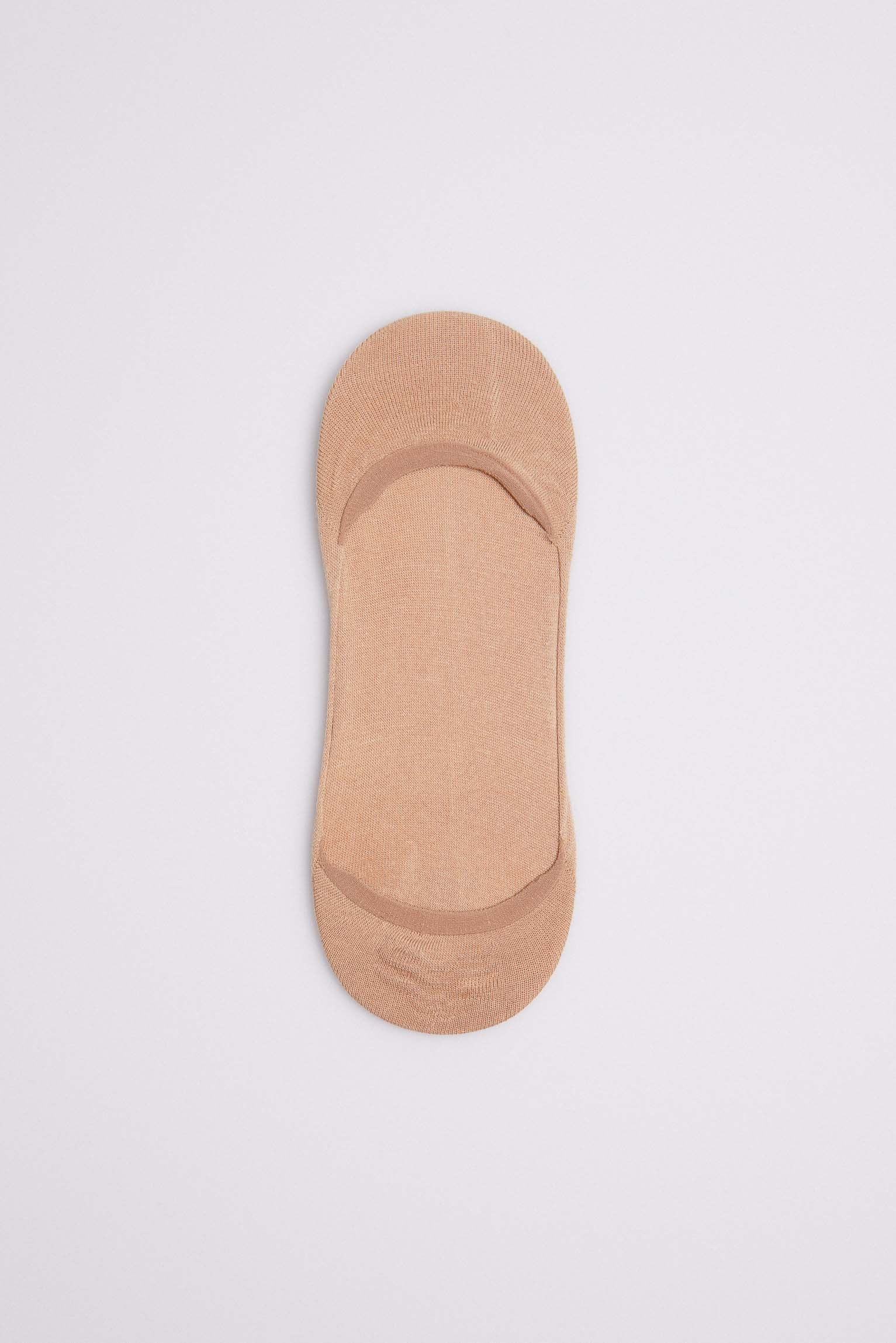 Calcetines pinky abiertos invisibles bambú beige