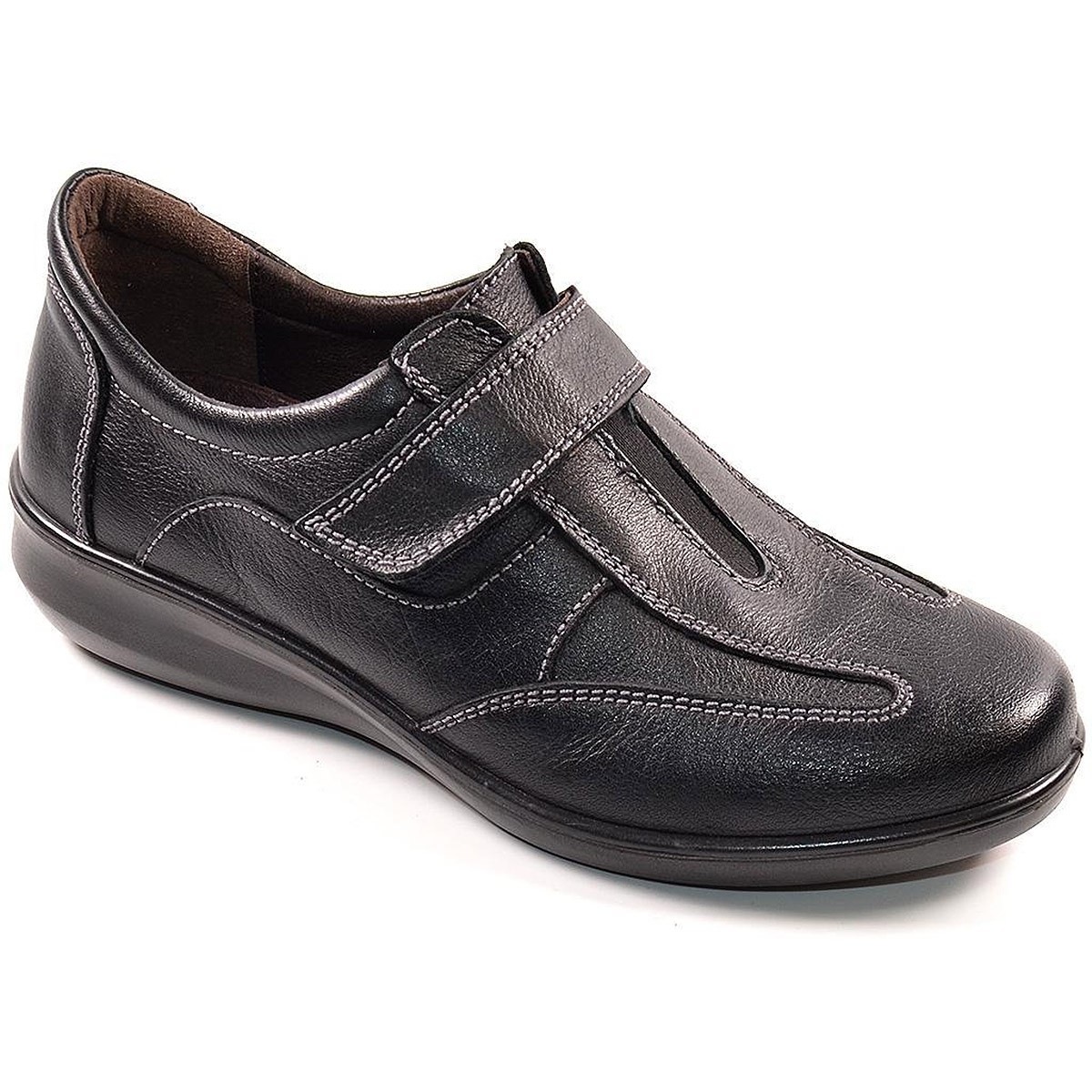 17714 Laura Azaña Zapato Piel Anti bacterias Velcro Mujer