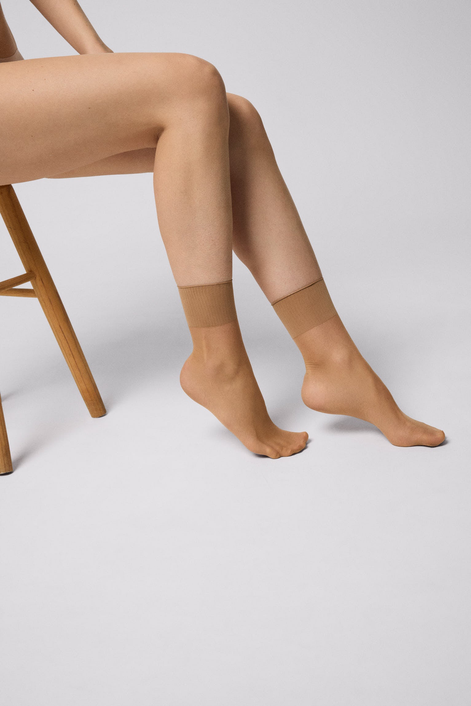 Pack de 2 medias tobilleras 10 DEN marrón