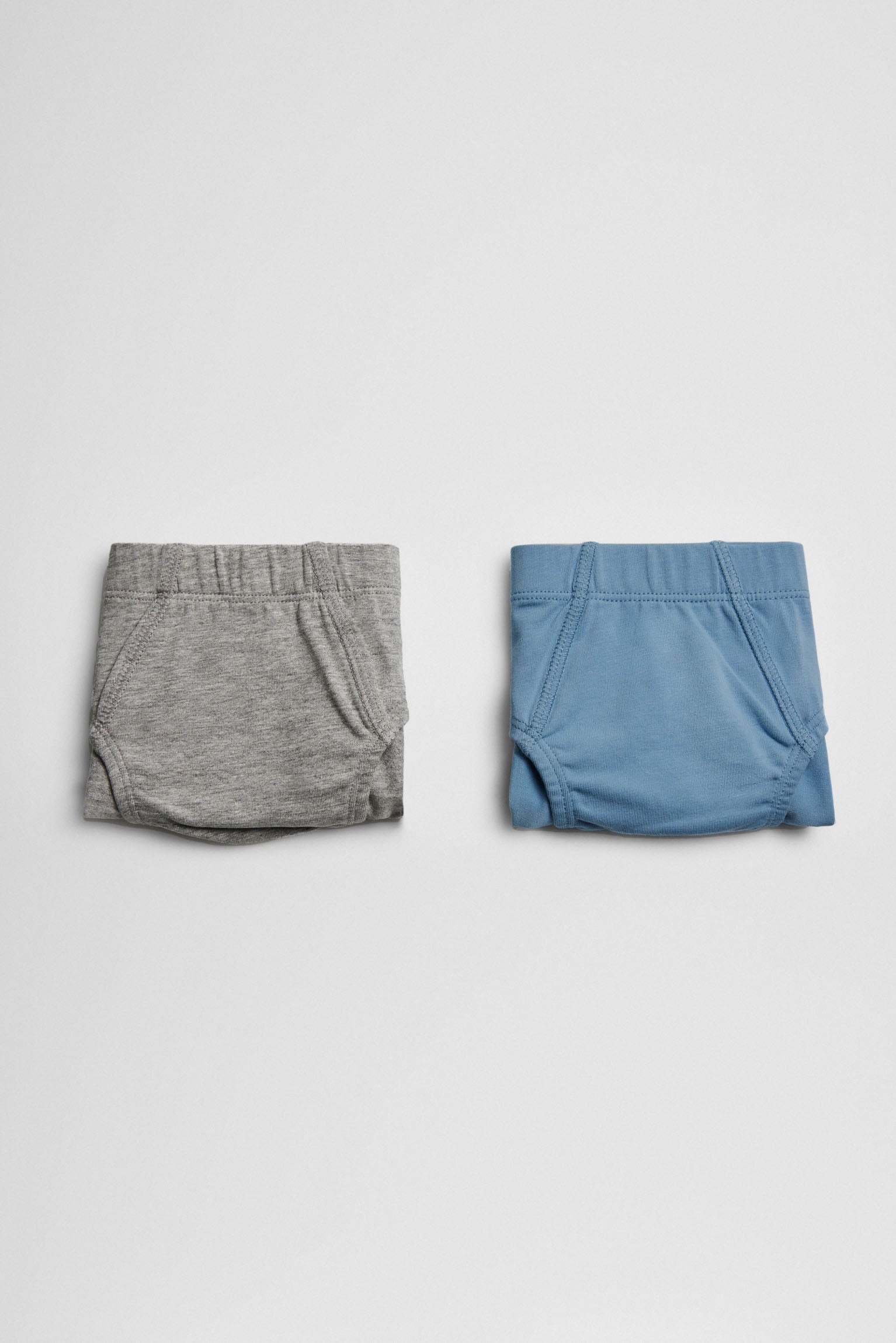 Pack de 2 slips de niño algodón azul y gris