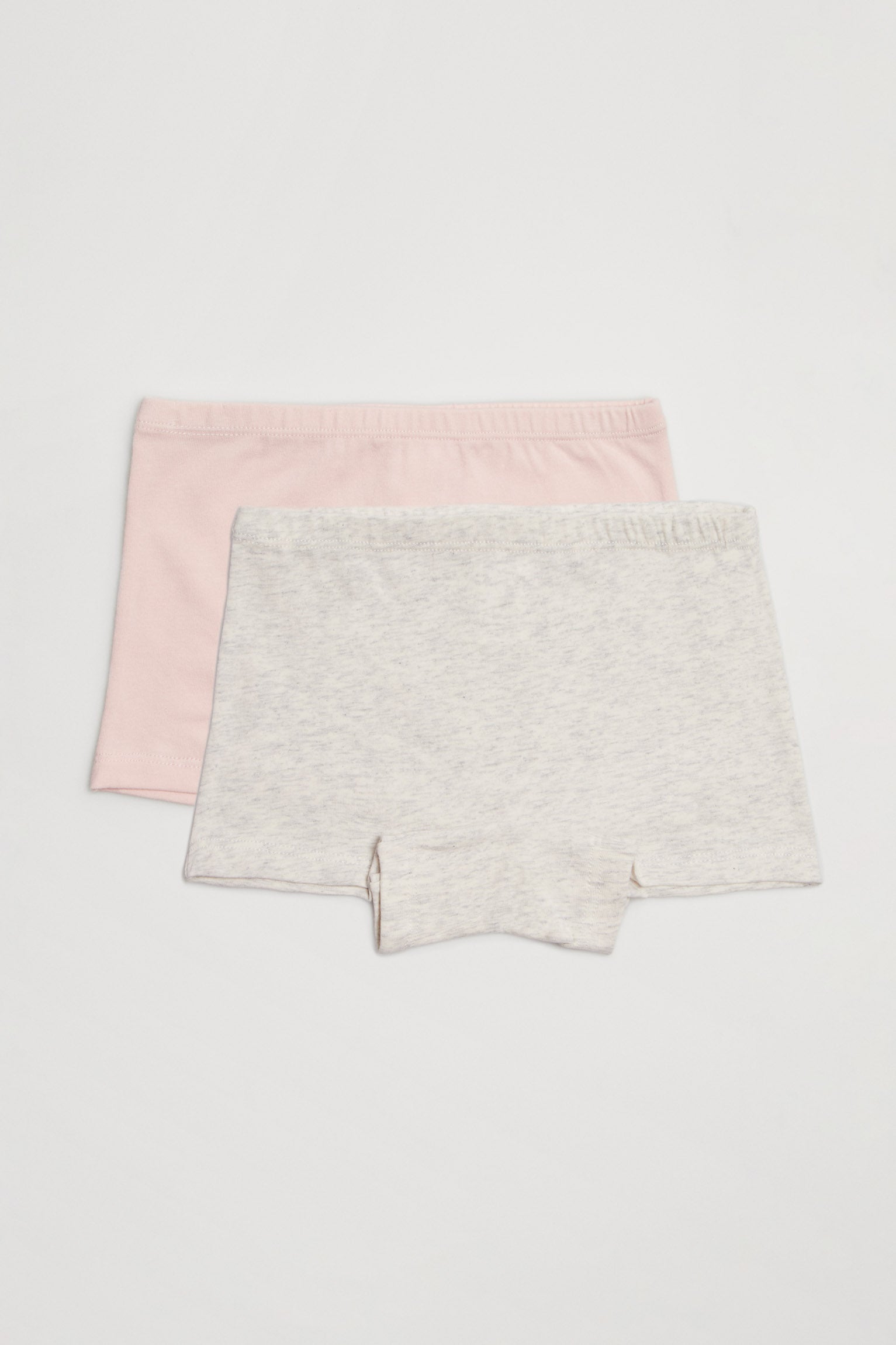 Pack de 2 culottes de niña algodón gris y rosa