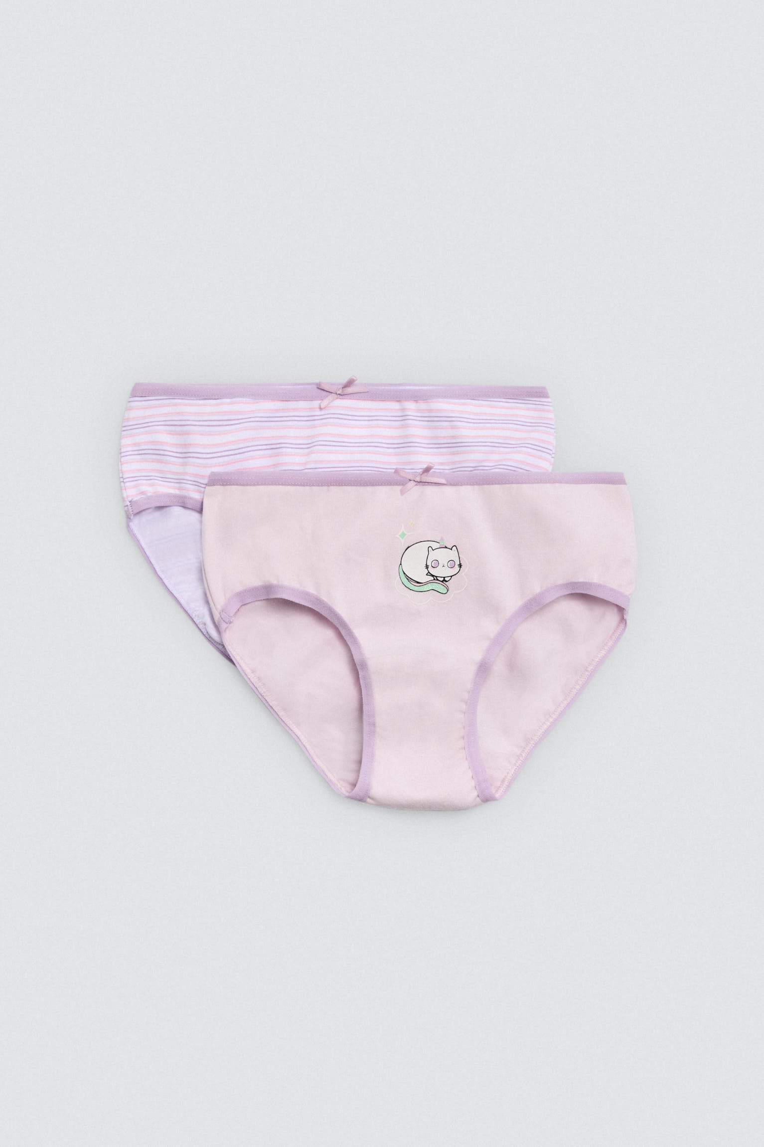Pack 2 bragas infantiles algodón estampadas Meow