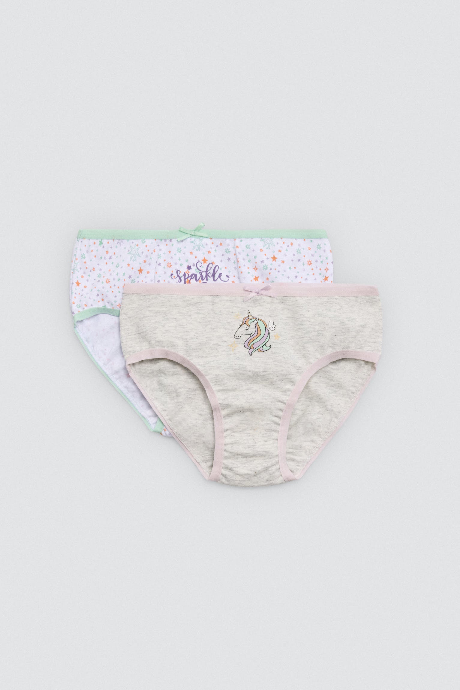 Pack 2 bragas infantiles algodón estampadas Sparkle