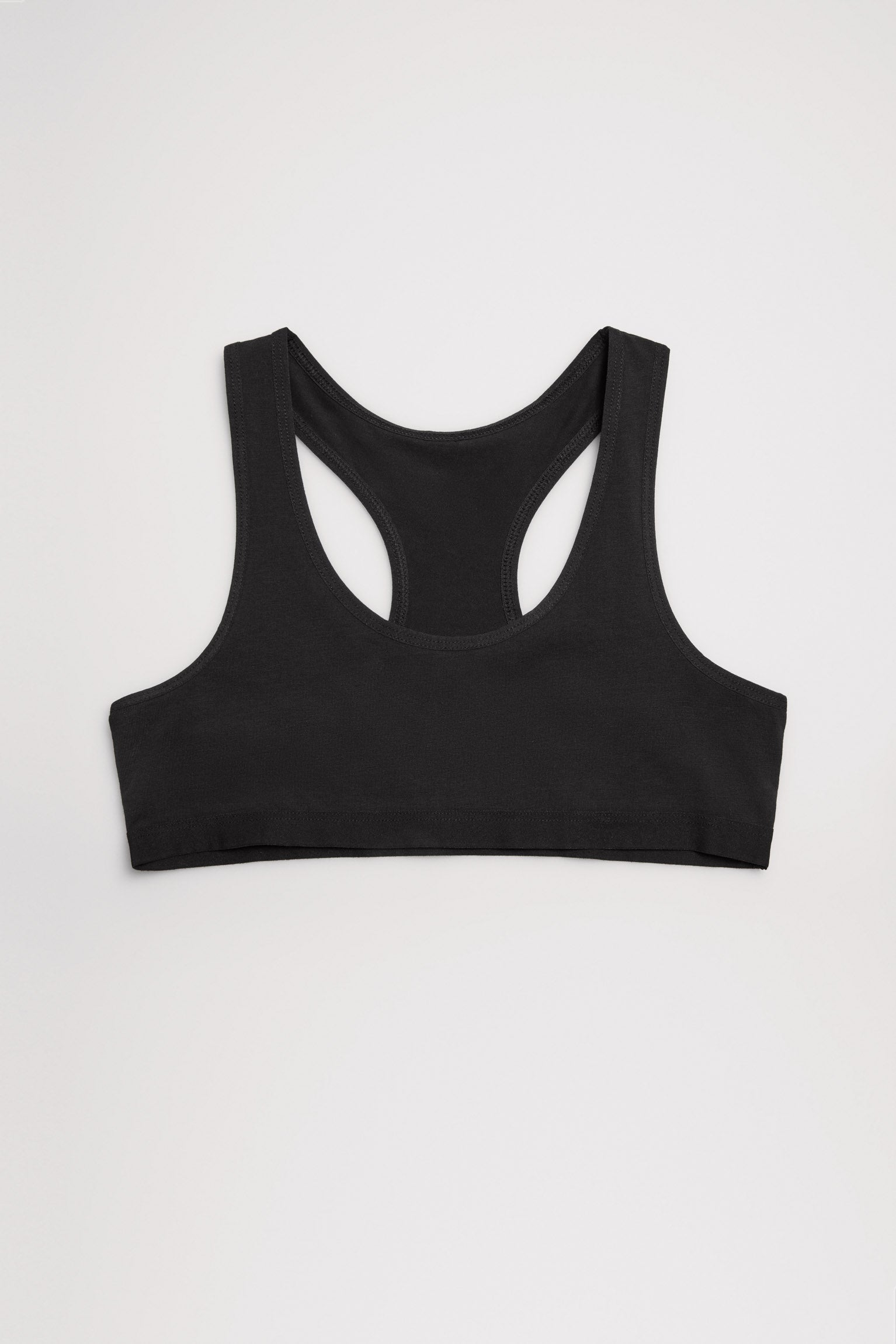 Top juvenil espalda nadadora negro