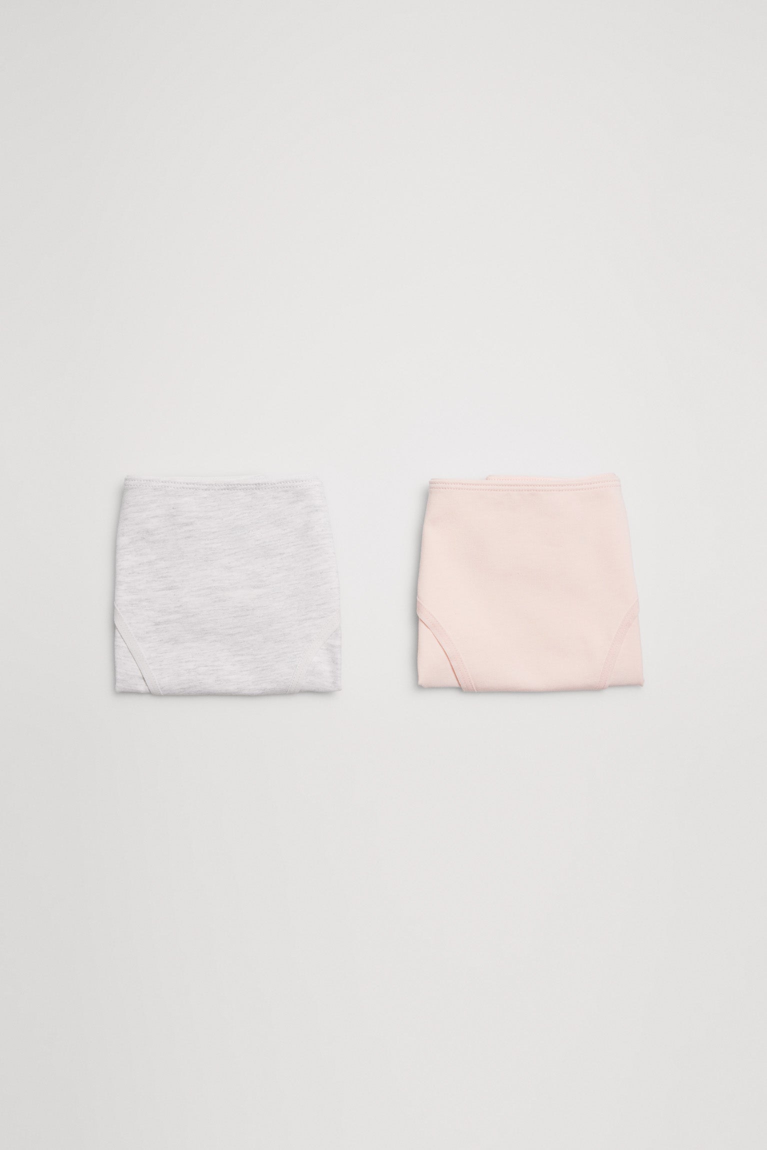 Pack de 2 bragas juveniles rosa y gris pastel