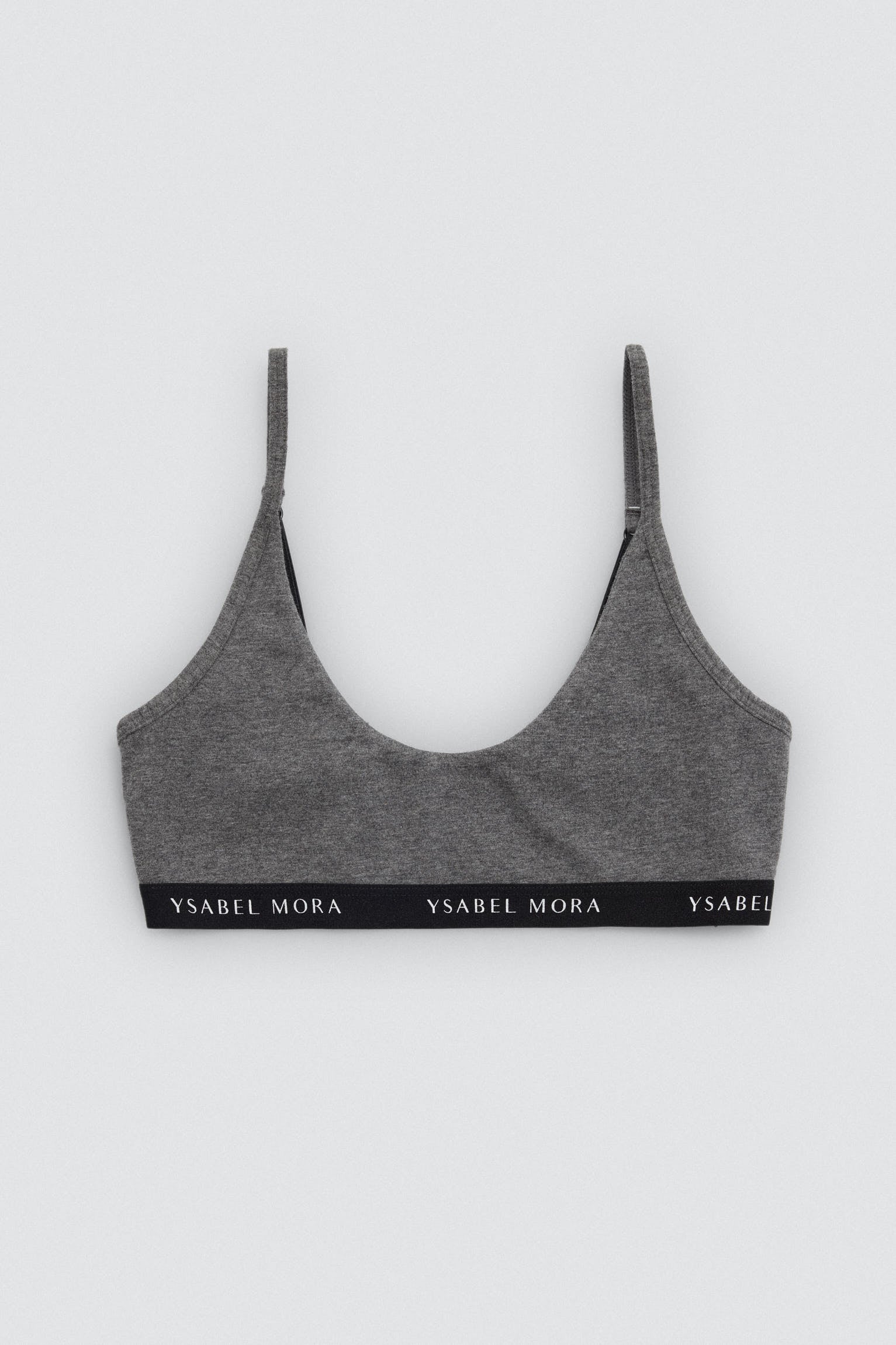 Top juvenil algodón gris marengo