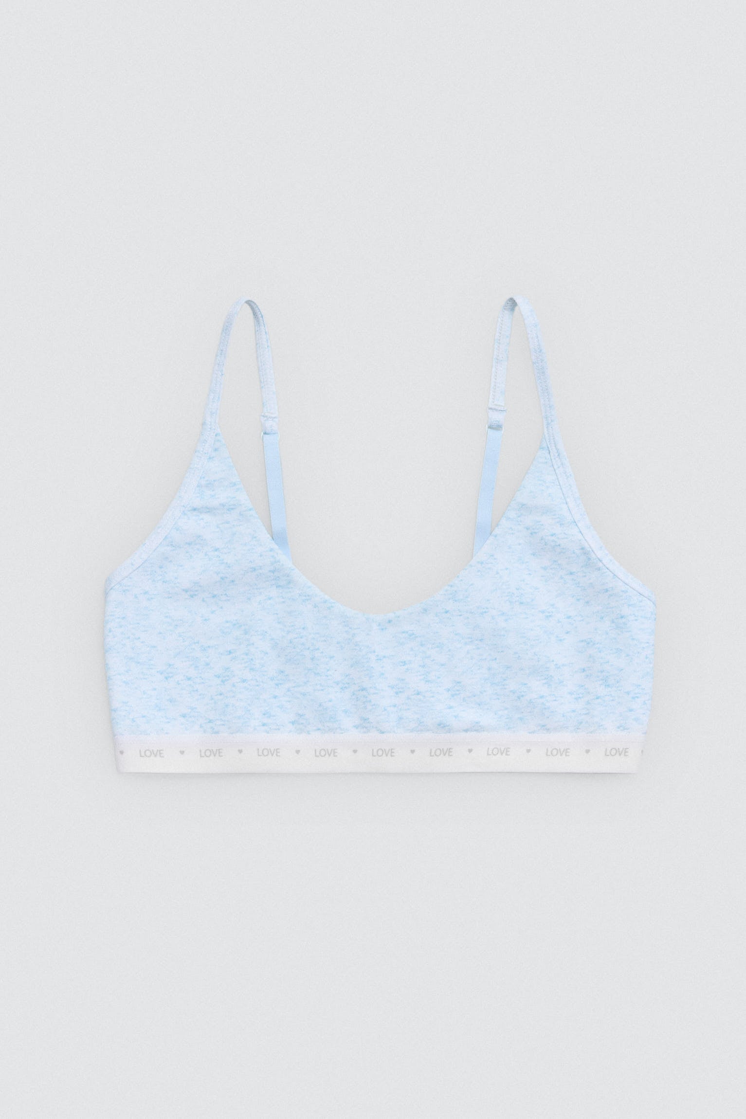 Top juvenil algodón azul celeste