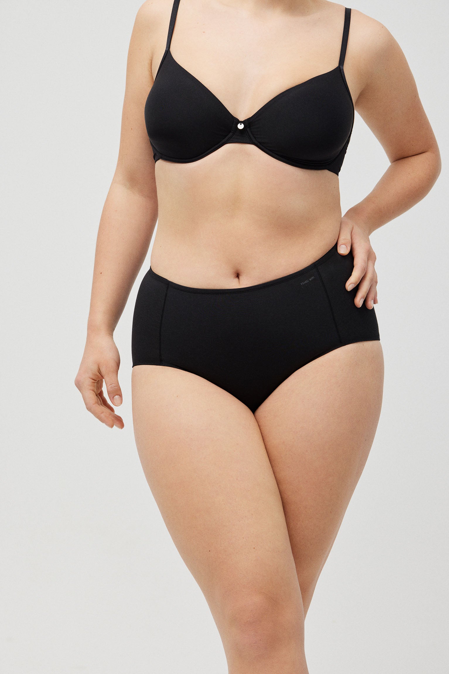 Braga reductora algodón compresión media negro