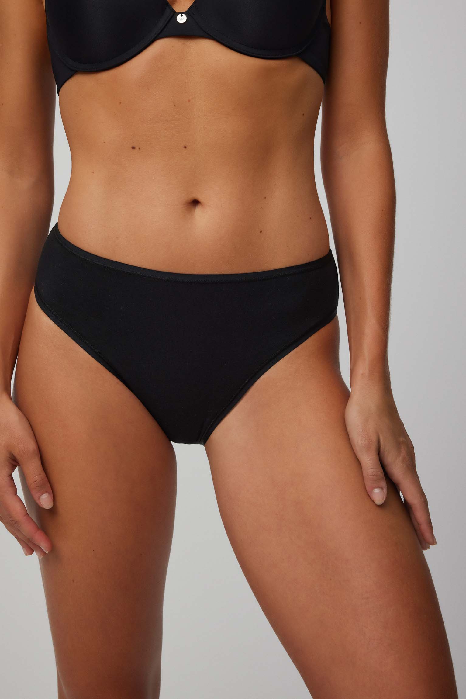 Pack de 2 bragas midi básicas negro