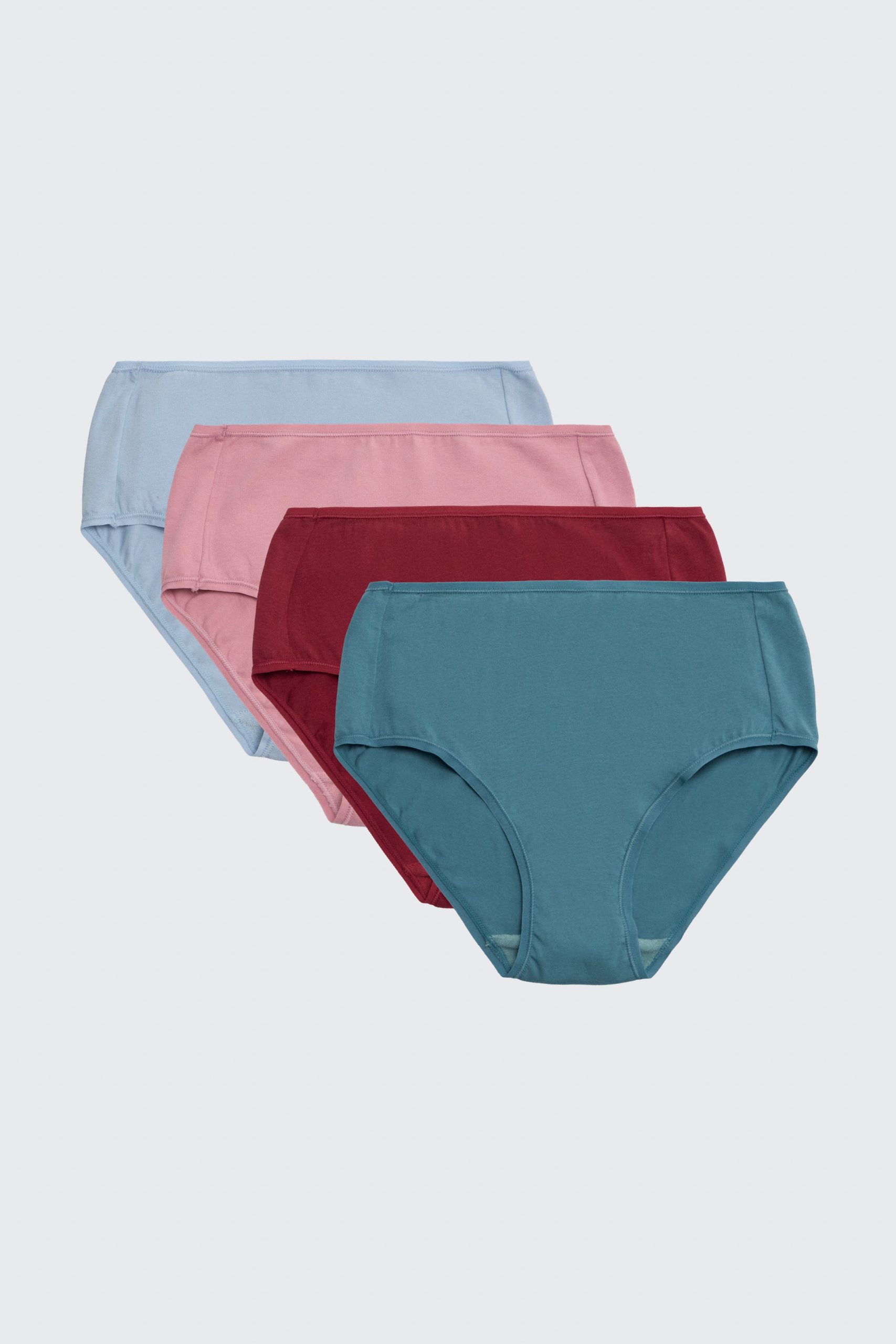 Pack 4 bragas altas básicas algodón