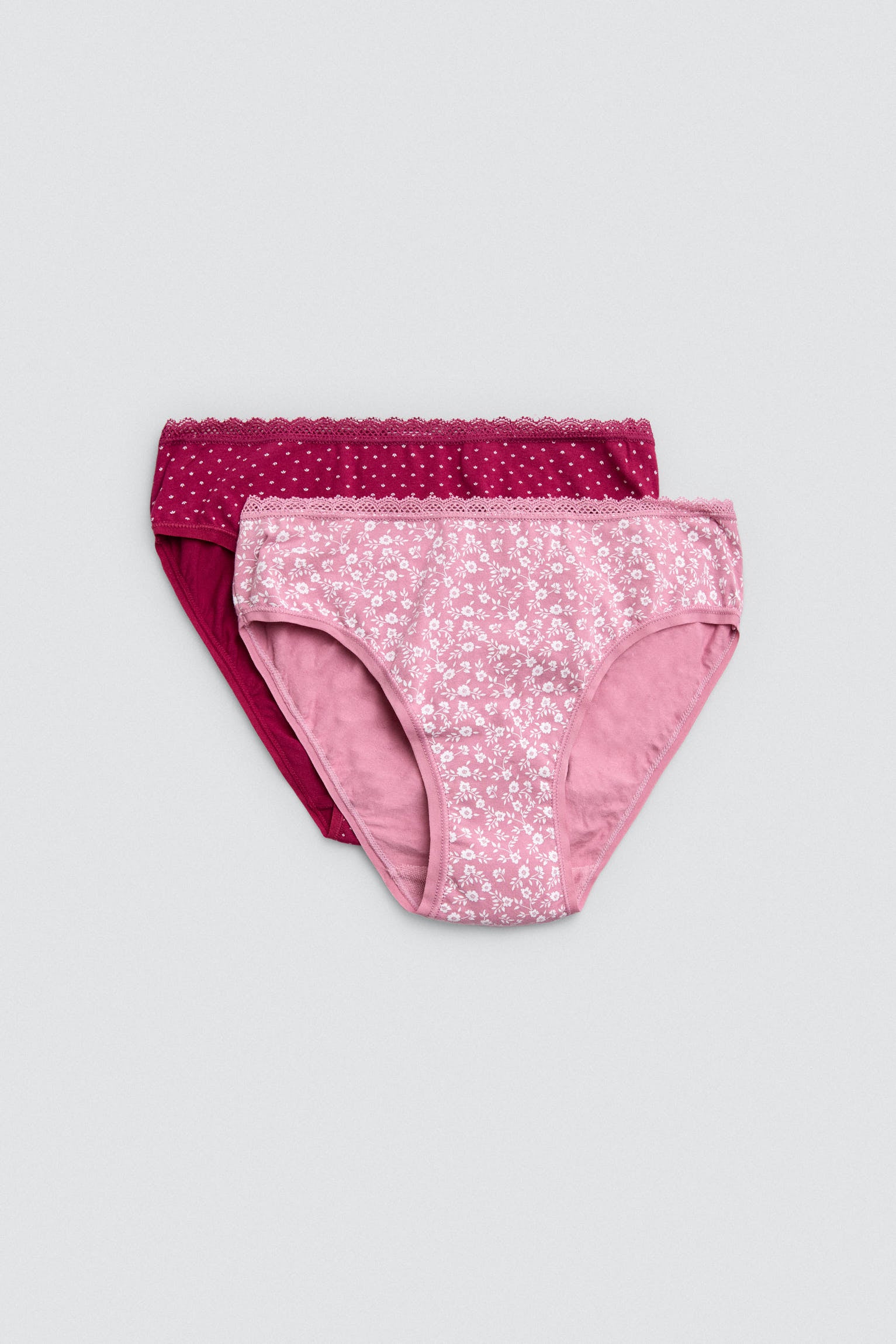 Pack 2 bragas midi estampados rosas