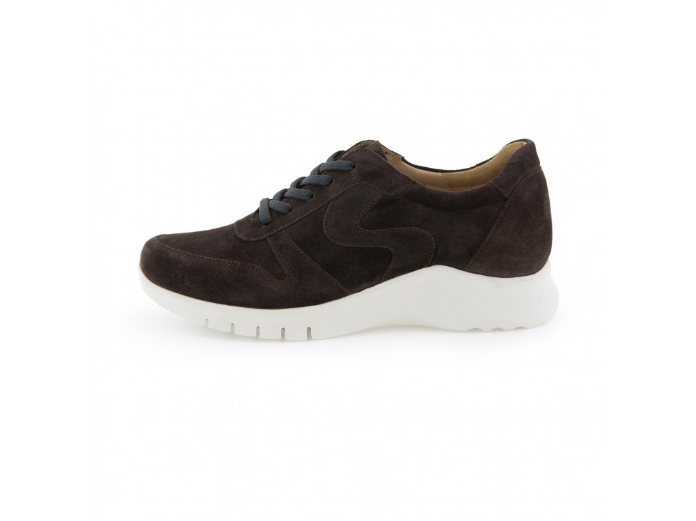 Blucher deportivo en ante taupe con cordón Piesanto