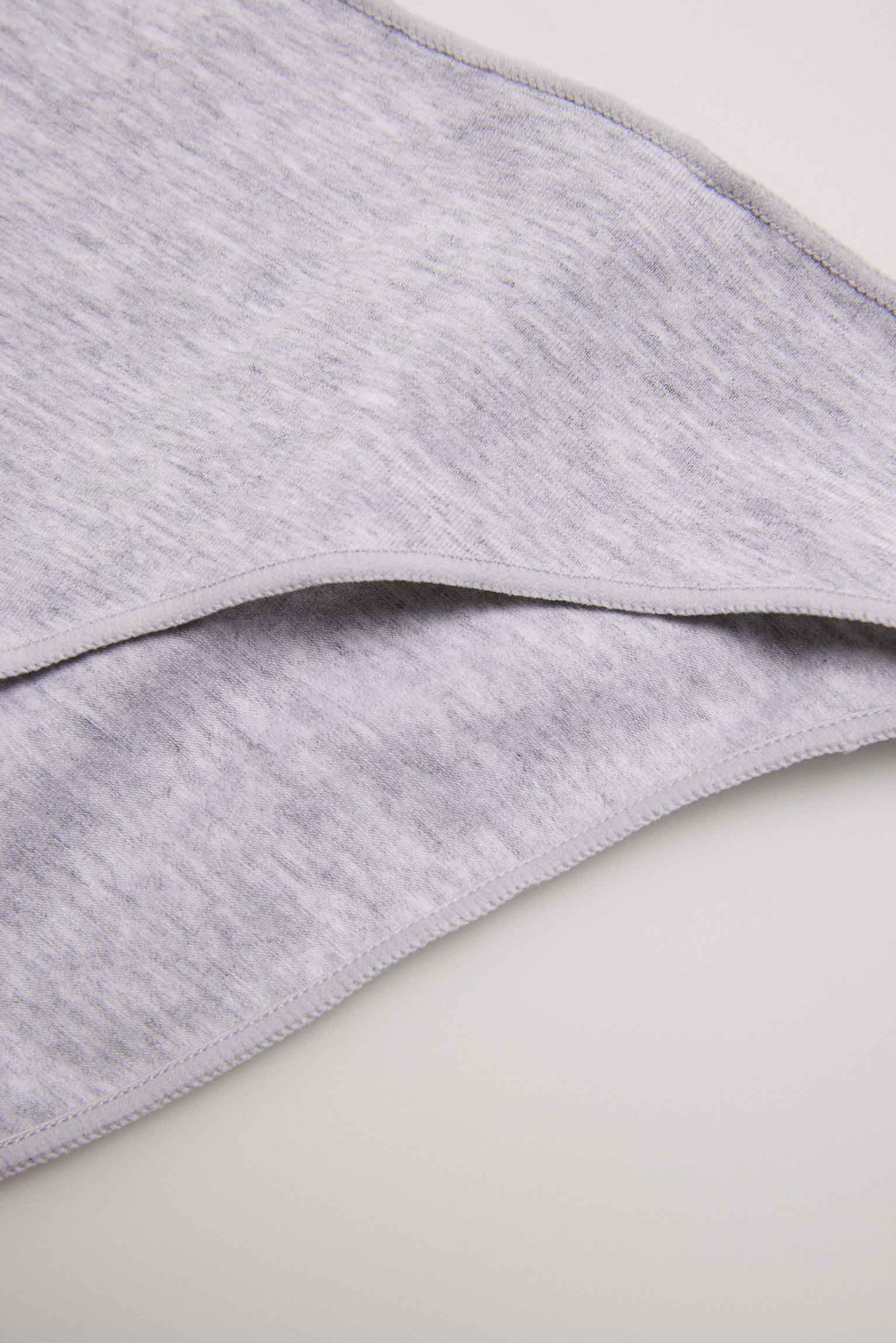 Braga mini algodón gris