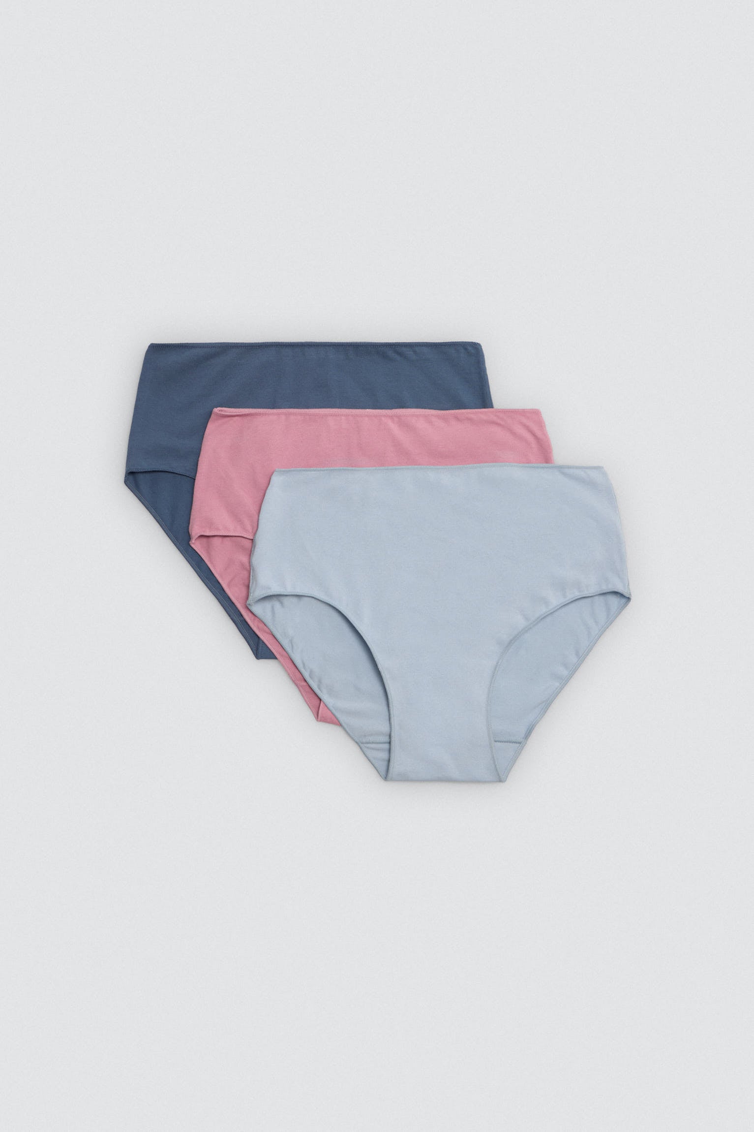 Pack 3 bragas altas básicas algodón