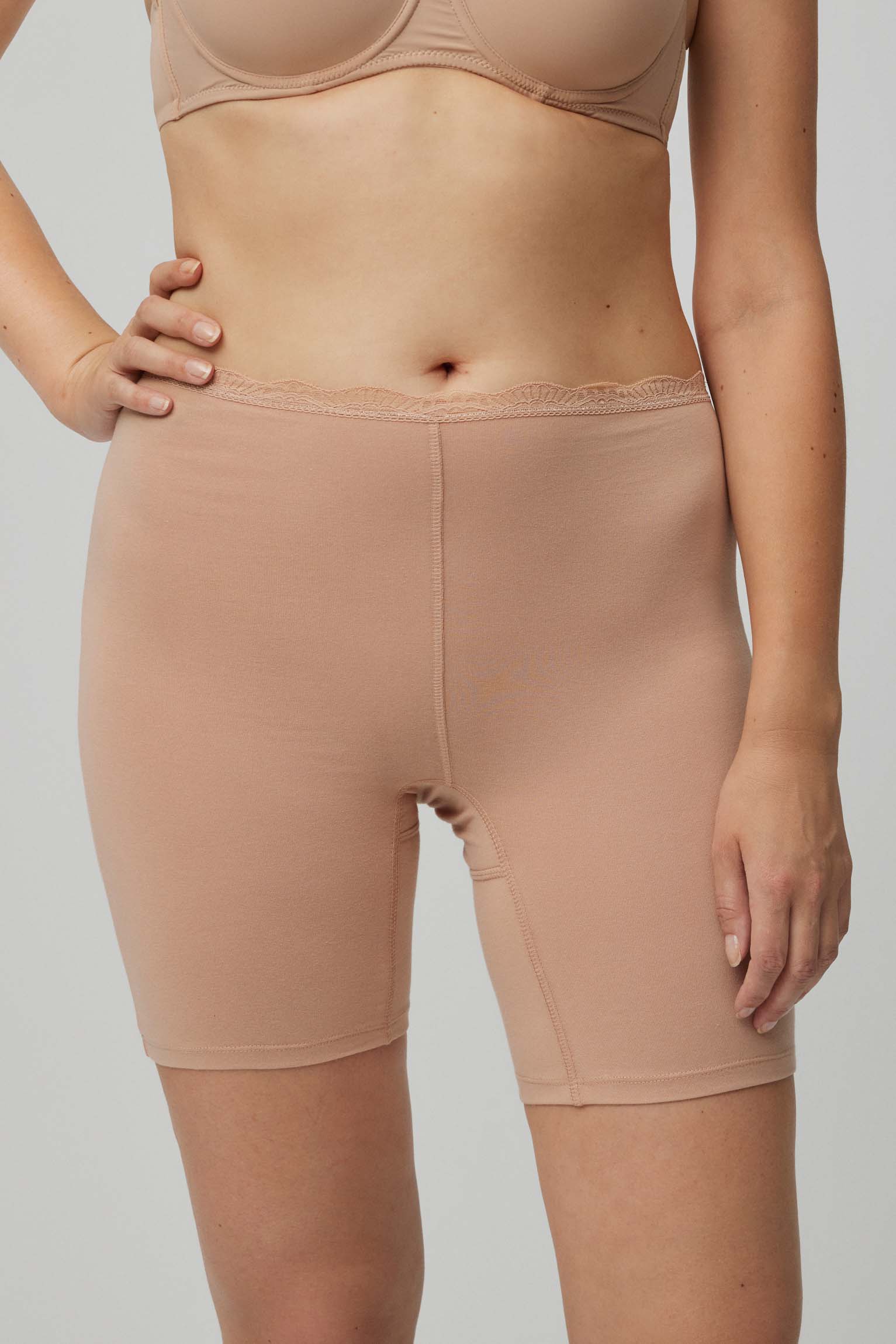 Culotte antirroce algodón nude